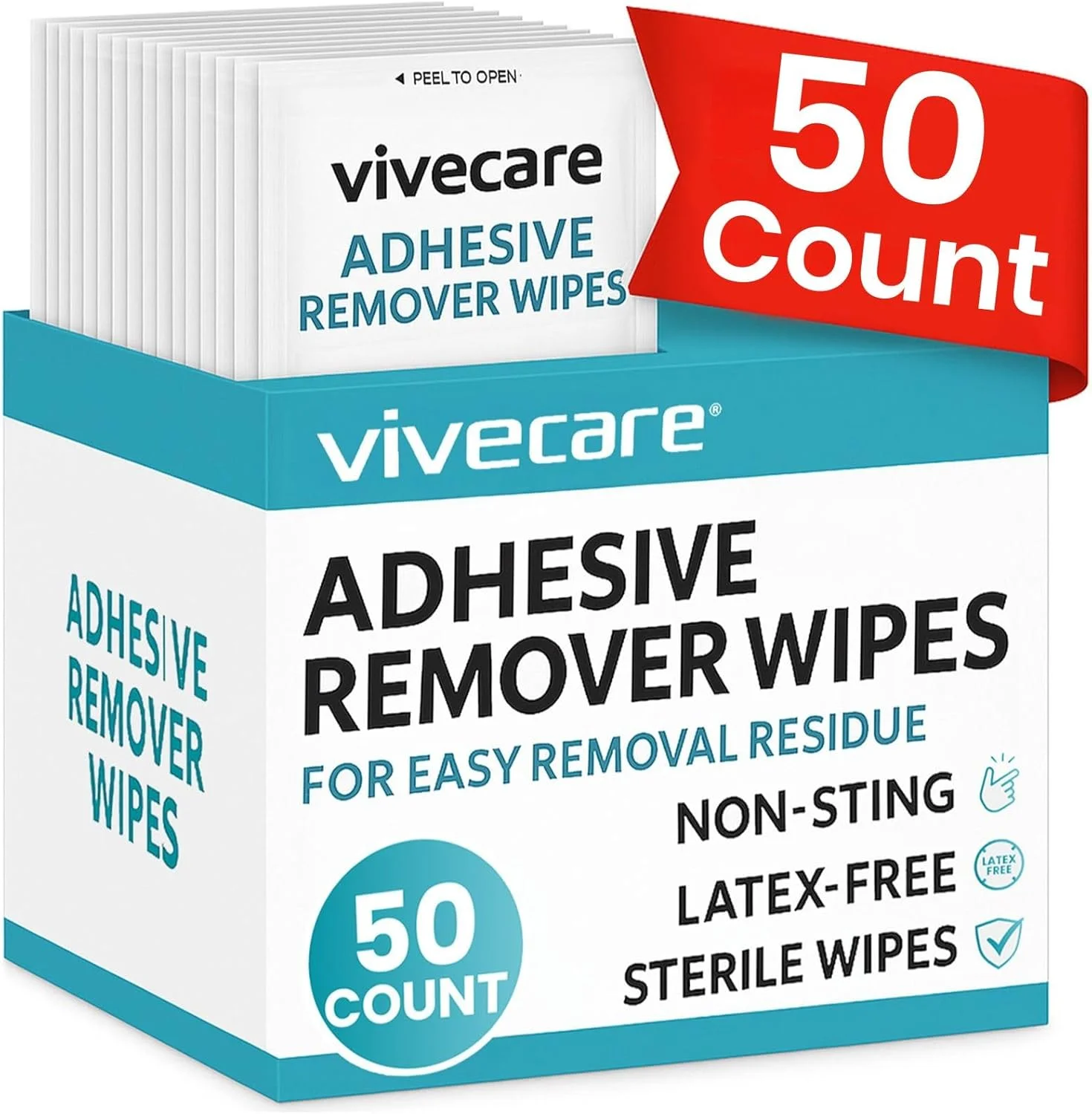 دستمال مرطوب پاک کننده چسب پزشکی ViveCare برای پوست (بسته 50 عددی) - پدهای پاک کننده چسب بدون سوزش - دستمال مرطوب و پاک کننده چسب استومی و سد پوستی دستمال مرطوب پاک کننده چسب پزشکی ViveCare برای پوست (بسته 50 عددی) - پدهای پاک کننده چسب بدون سوزش - دستمال مرطوب و پاک کننده چسب استومی و سد پوستی