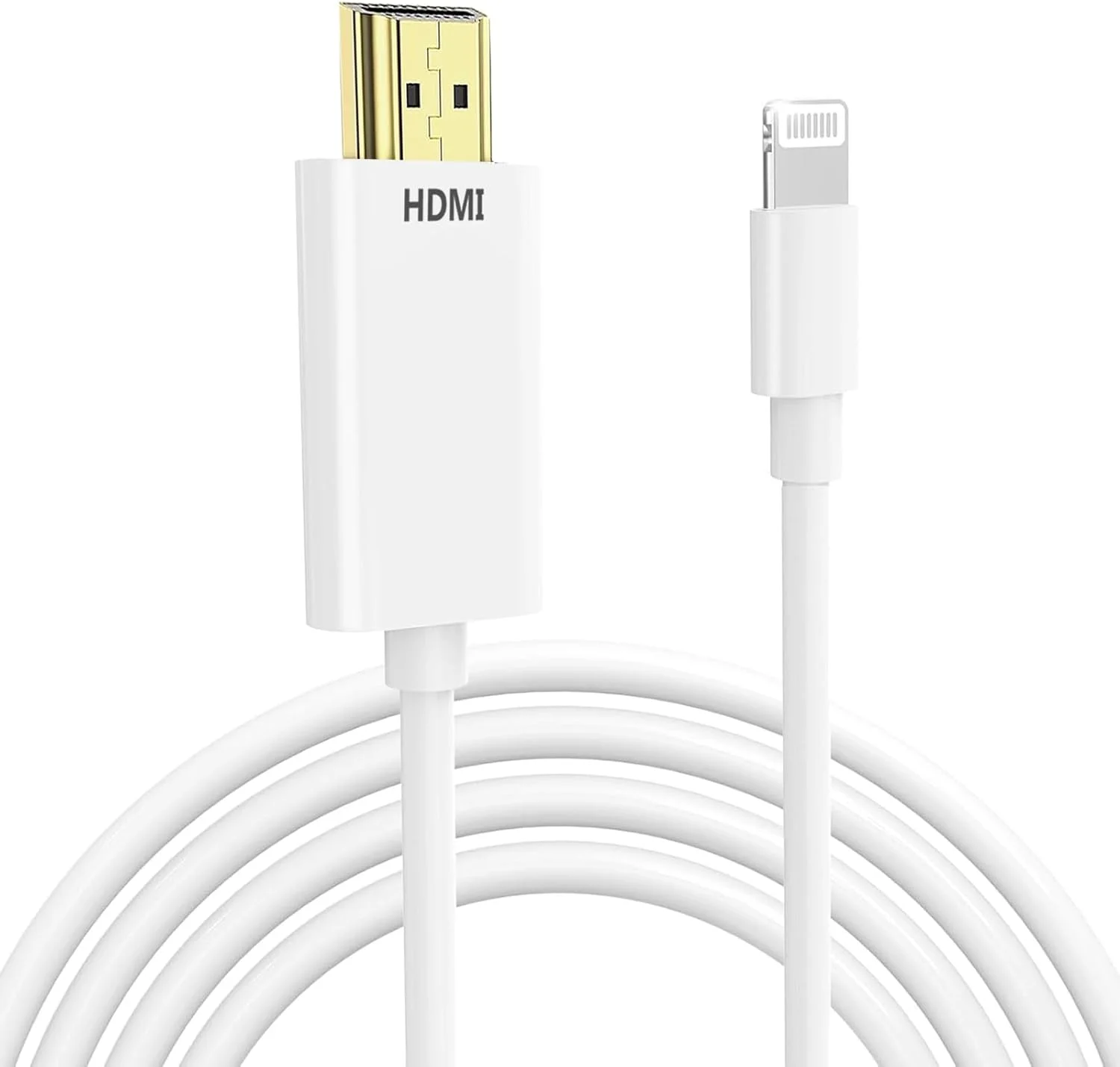 کابل لایتنینگ به HDMI نالاکال، آداپتور AV دیجیتال، اتصال دهنده صفحه نمایش همگام سازی ویدیویی 1080P HD با سرعت بالا، تلفن به HDMI برای مانیتور پروژکتور تلویزیون، خط عمومی HDMI، 2 متر