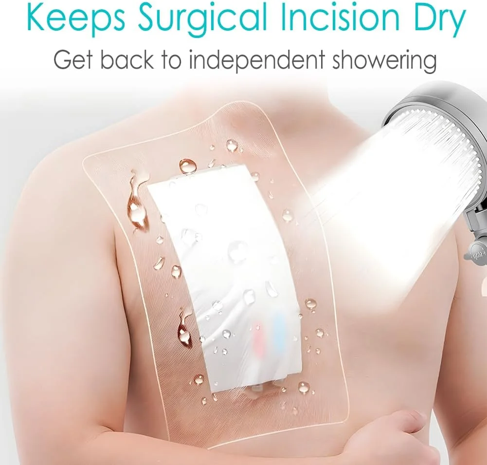 محافظ ضدآب دوش کاتتر دیالیز | محافظ دوش 30x30 سانتیمتری با پد مرکزی نچسب | لوازم جانبی دیالیز صفاقی پورت قفسه سینه محافظ ضدآب دوش کاتتر دیالیز | محافظ دوش 30x30 سانتیمتری با پد مرکزی نچسب | لوازم جانبی دیالیز صفاقی پورت قفسه سینه