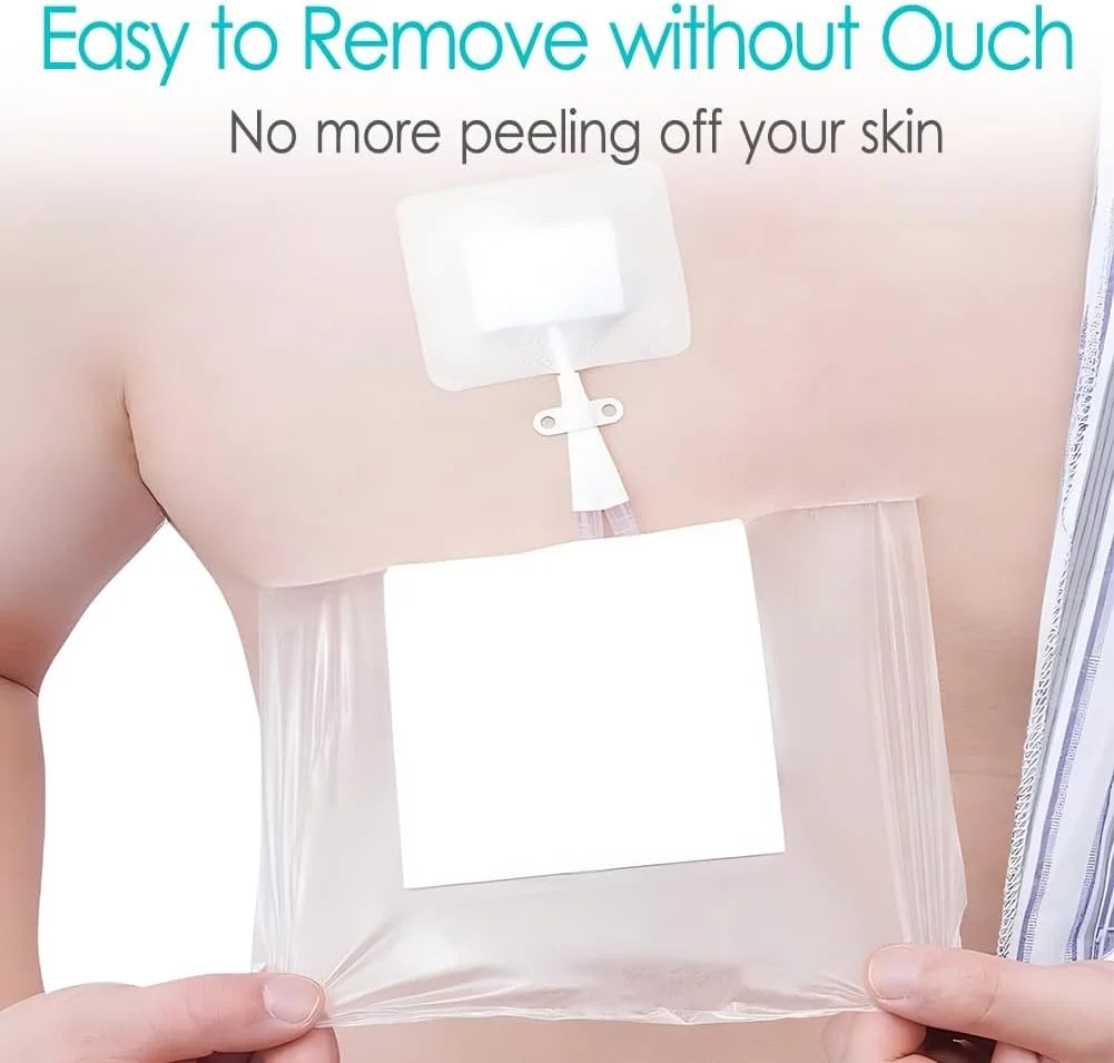 محافظ ضدآب دوش کاتتر دیالیز | محافظ دوش 30x30 سانتیمتری با پد مرکزی نچسب | لوازم جانبی دیالیز صفاقی پورت قفسه سینه محافظ ضدآب دوش کاتتر دیالیز | محافظ دوش 30x30 سانتیمتری با پد مرکزی نچسب | لوازم جانبی دیالیز صفاقی پورت قفسه سینه