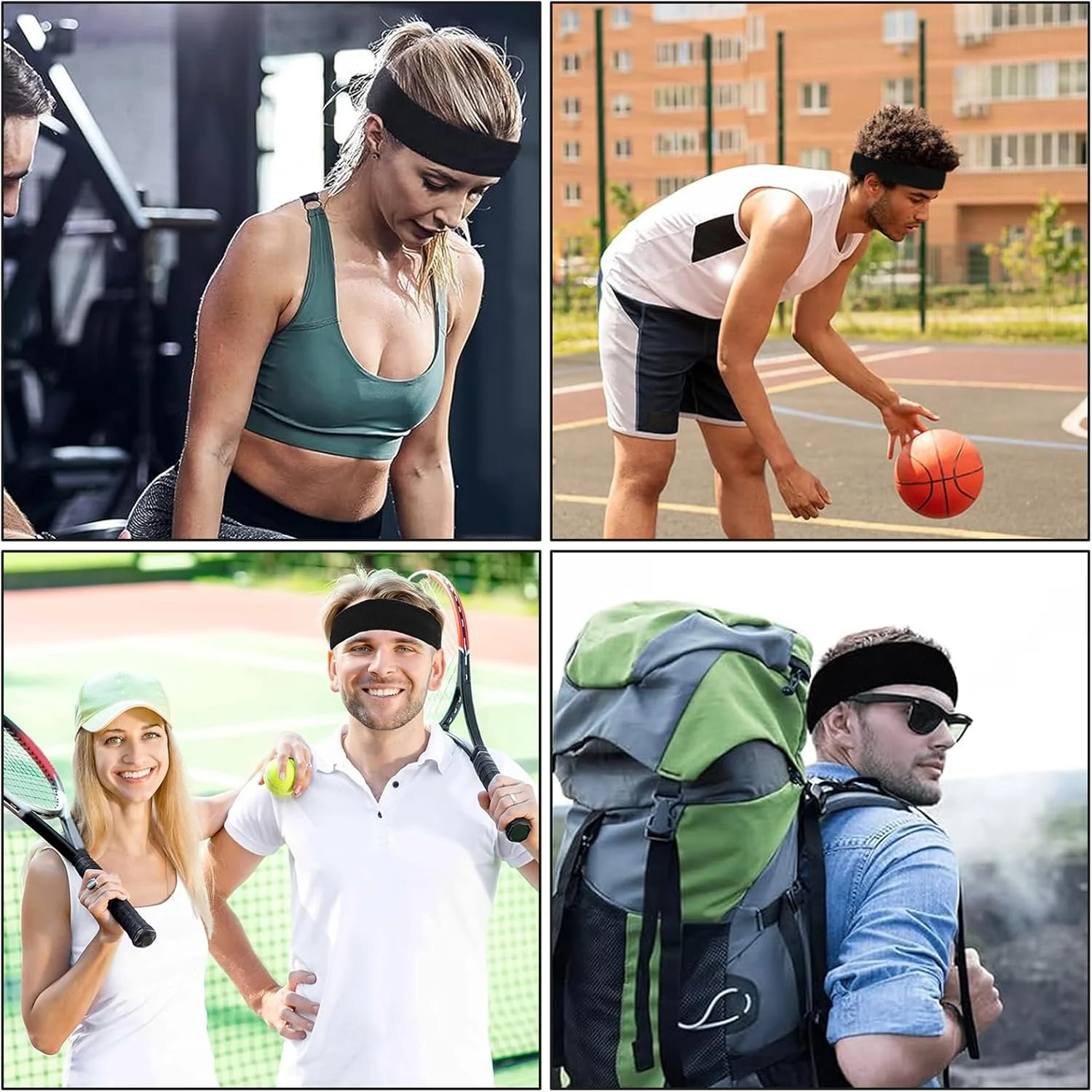 ست 3 عددی هدبند ورزشی مشکی - جذب سریع رطوبت، مناسب برای آقایان و بانوان، ایده آل برای تنیس، بسکتبال، دویدن، باشگاه و تمرینات ورزشی ست 3 عددی هدبند ورزشی مشکی - جذب سریع رطوبت، مناسب برای آقایان و بانوان، ایده آل برای تنیس، بسکتبال، دویدن، باشگاه و تمرینات ورزشی