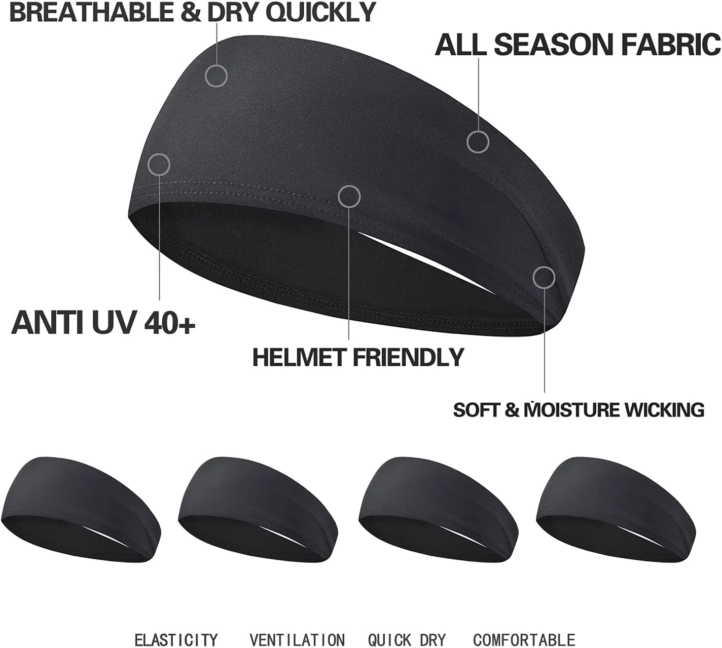 هدبند ورزشی مردانه Acozycoo، بسته 5 عددی، هدبند عرق گیر مردانه برای دویدن، دوچرخه سواری، بسکتبال، یوگا، تمرینات ورزشی، کشسان و مناسب برای همه هدبند ورزشی مردانه Acozycoo، بسته 5 عددی، هدبند عرق گیر مردانه برای دویدن، دوچرخه سواری، بسکتبال، یوگا، تمرینات ورزشی، کشسان و مناسب برای همه