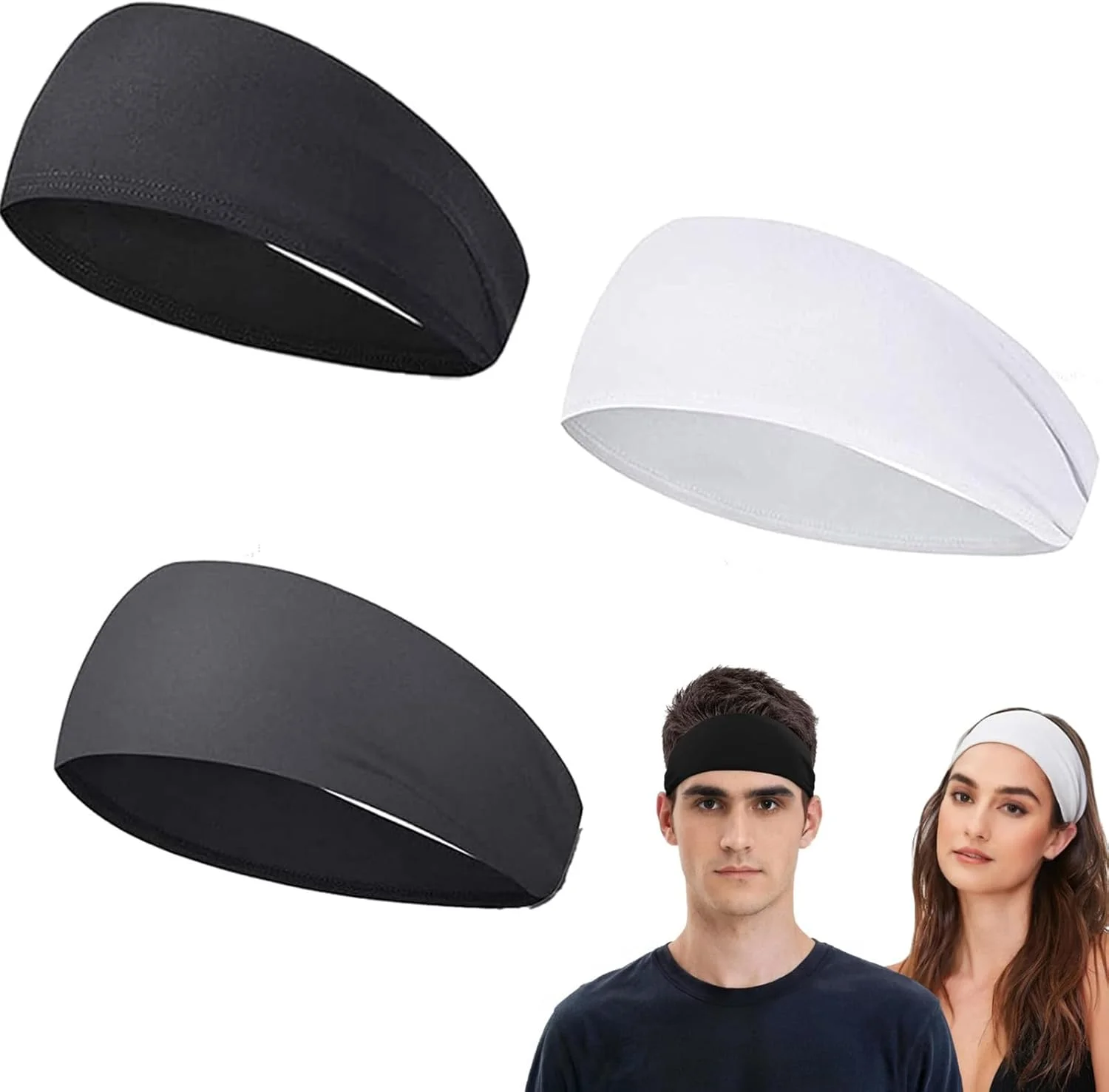 ست ۳ عددی هدبند ورزشی برای آقایان و بانوان - مناسب برای دویدن، دوچرخه سواری، یوگا، اسکی و موارد دیگر - هدبندهای راحت برای تمام فعالیت ها ست ۳ عددی هدبند ورزشی برای آقایان و بانوان - مناسب برای دویدن، دوچرخه سواری، یوگا، اسکی و موارد دیگر - هدبندهای راحت برای تمام فعالیت ها