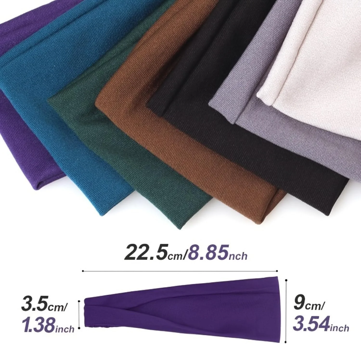 هدبند ورزشی унисекс - عرق گیر رطوبت گیر برای دویدن، دوچرخه سواری، یوگا، بسکتبال | هدبند کششی چند رنگ برای باشگاه