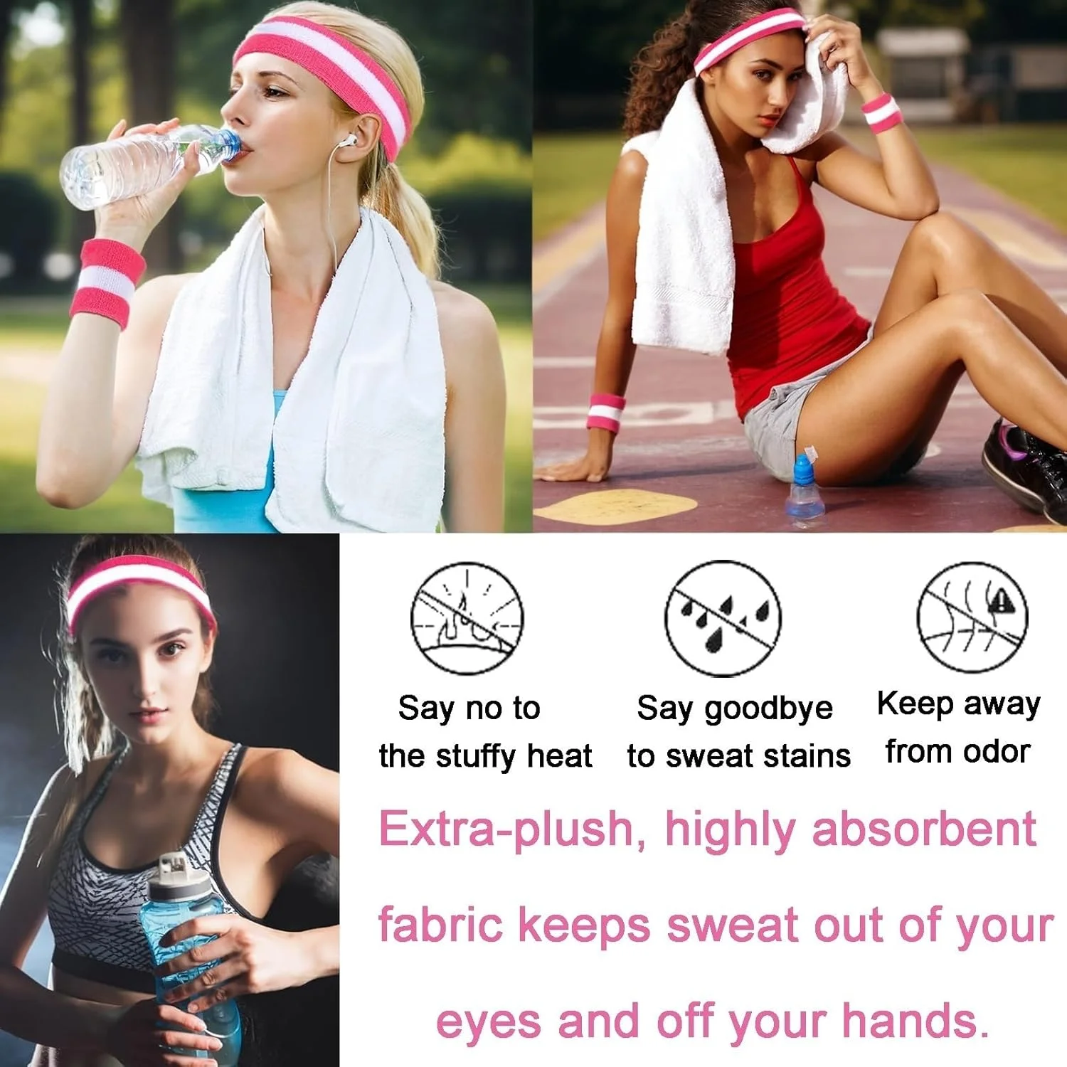 ست هدبند و مچ بند ورزشی رترو دهه 80 - لوازم جانبی ورزشی شاداب، مناسب برای تناسب اندام و تکمیل کننده لباس ورزشی ست هدبند و مچ بند ورزشی رترو دهه 80 - لوازم جانبی ورزشی شاداب، مناسب برای تناسب اندام و تکمیل کننده لباس ورزشی