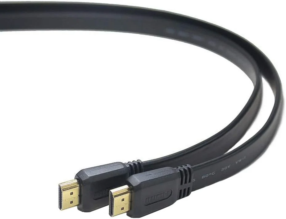 کابل تخت HDMI پرسرعت PremiumCord 4K + اترنت 1 متری سازگار با ویدئو 4K 2160P Full HD 1080P رنگ عمیق 3D Arc با روکش 3 لایه و کانکتورهای روکش طلا 10.2 گیگابیت بر ثانیه مشکی