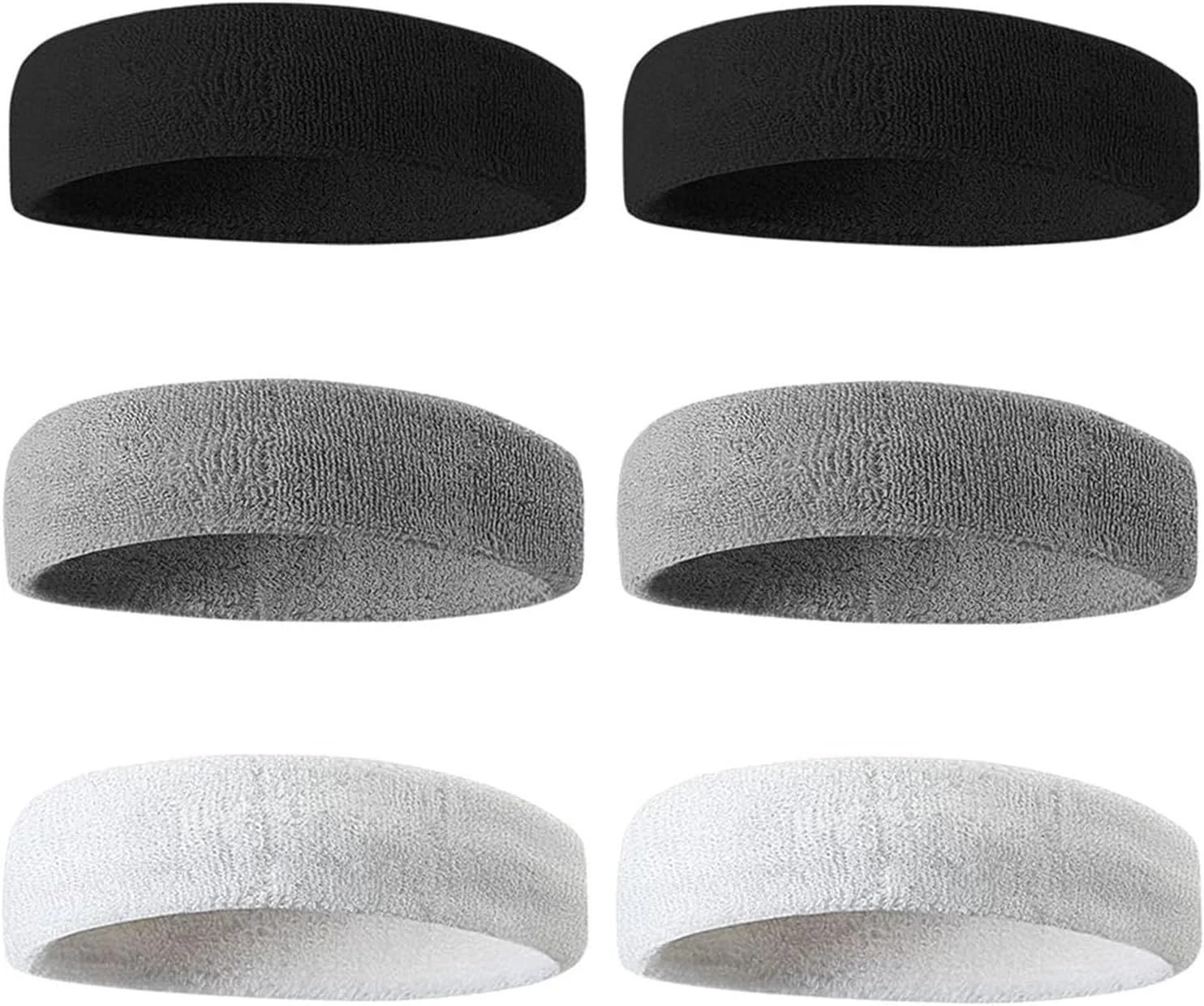 هدبند ورزشی مردانه Aputue، 6 عددی، جذب کننده رطوبت، پارچه حوله ای، هدبند ورزشی تنفسی برای دویدن، باشگاه، بسکتبال، تنیس و تمرینات با شدت بالا هدبند ورزشی مردانه Aputue، 6 عددی، جذب کننده رطوبت، پارچه حوله ای، هدبند ورزشی تنفسی برای دویدن، باشگاه، بسکتبال، تنیس و تمرینات با شدت بالا