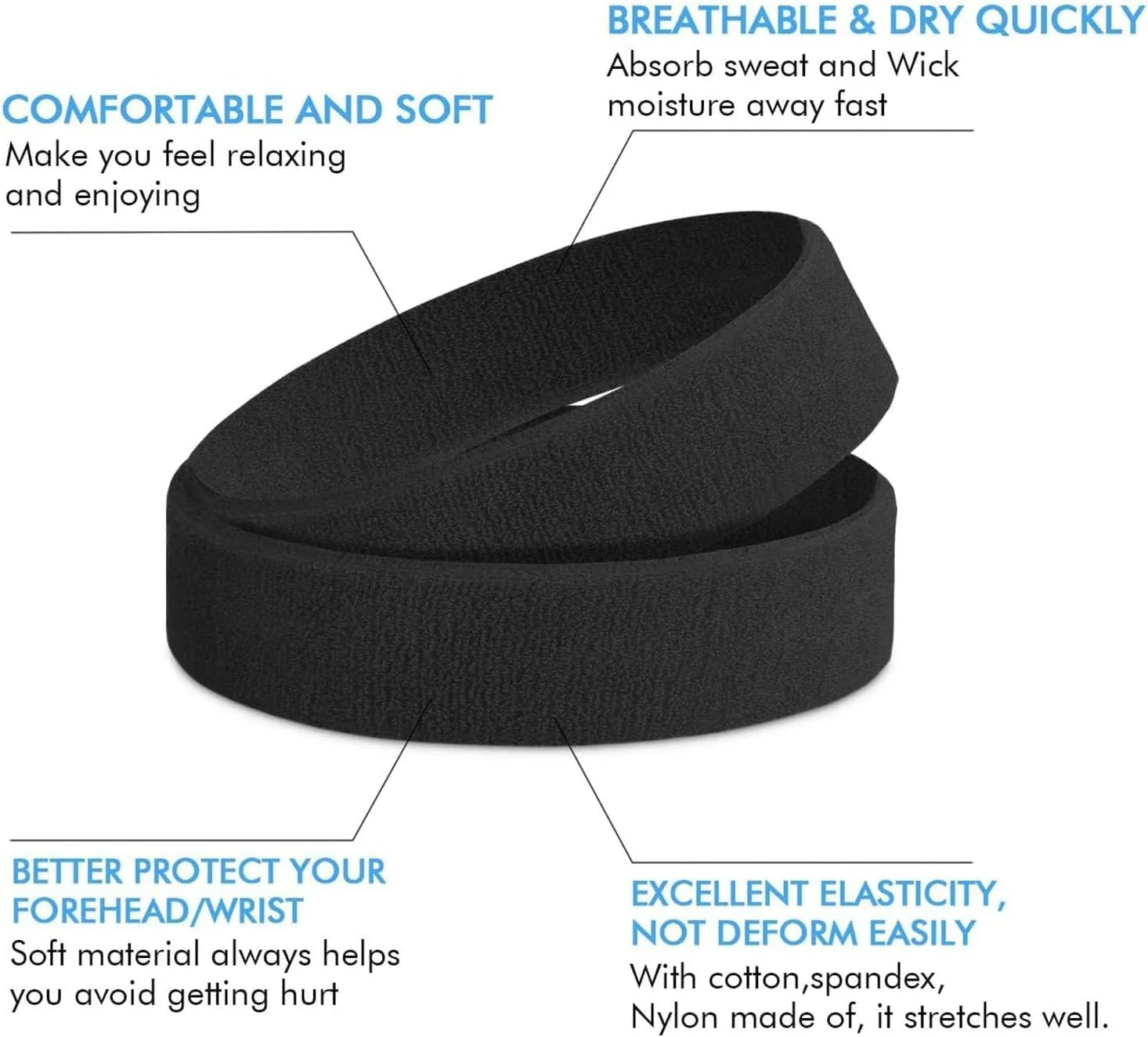 هدبند ورزشی مردانه Aputue، 6 عددی، جذب کننده رطوبت، پارچه حوله ای، هدبند ورزشی تنفسی برای دویدن، باشگاه، بسکتبال، تنیس و تمرینات با شدت بالا هدبند ورزشی مردانه Aputue، 6 عددی، جذب کننده رطوبت، پارچه حوله ای، هدبند ورزشی تنفسی برای دویدن، باشگاه، بسکتبال، تنیس و تمرینات با شدت بالا