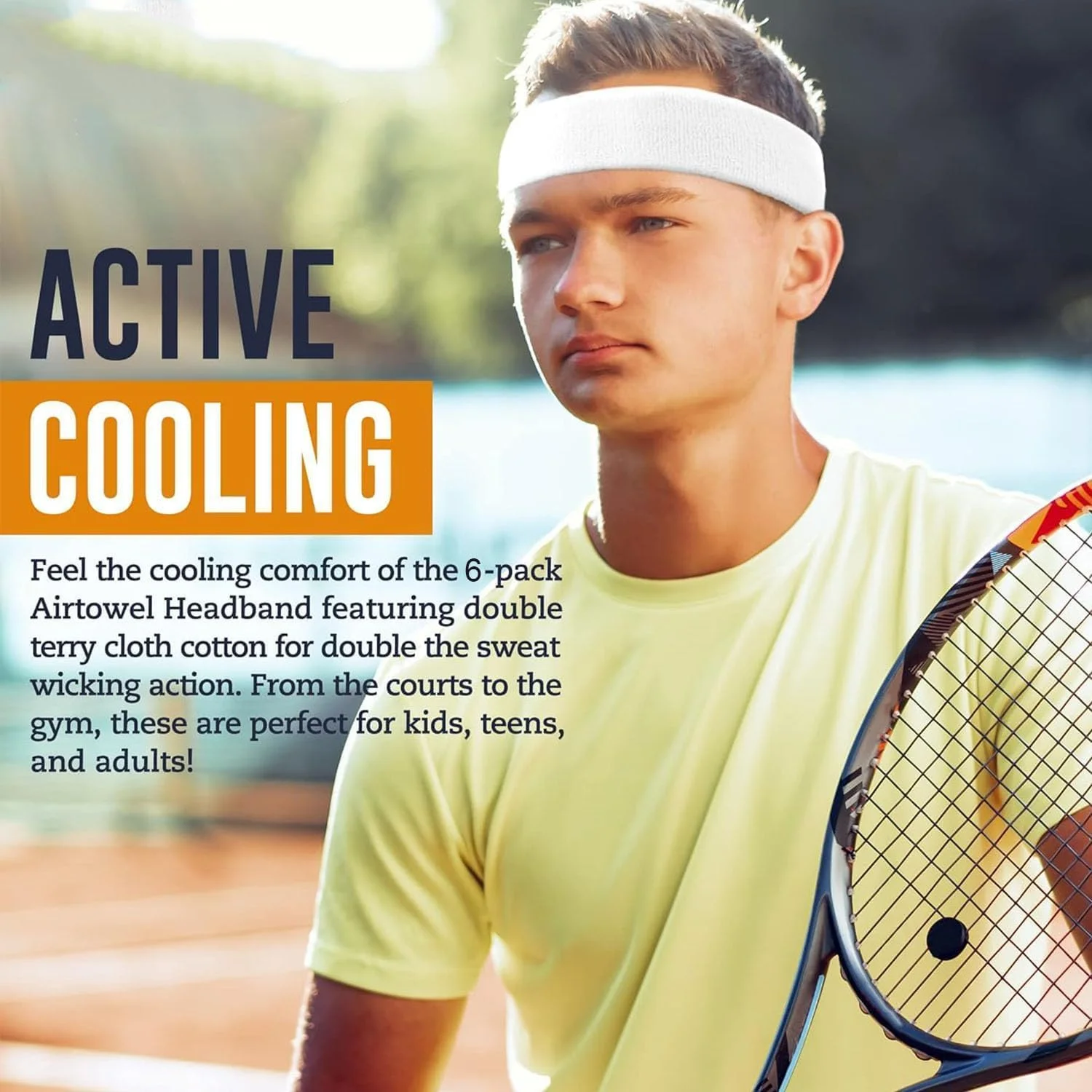 هدبند ورزشی مردانه Aputue، 6 عددی، جذب کننده رطوبت، پارچه حوله ای، هدبند ورزشی تنفسی برای دویدن، باشگاه، بسکتبال، تنیس و تمرینات با شدت بالا هدبند ورزشی مردانه Aputue، 6 عددی، جذب کننده رطوبت، پارچه حوله ای، هدبند ورزشی تنفسی برای دویدن، باشگاه، بسکتبال، تنیس و تمرینات با شدت بالا