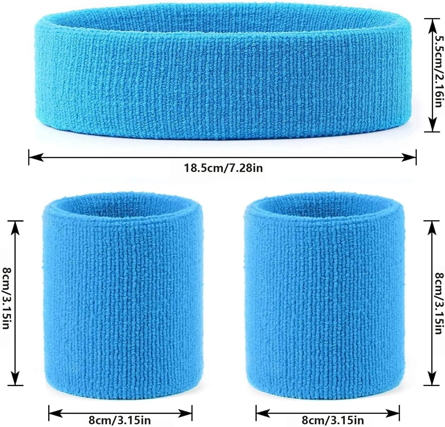 ست مچ بند و هدبند ورزشی، جذب کننده رطوبت و عرق، کشی و مناسب ورزش، بسکتبال و دویدن (3 تکه) ست مچ بند و هدبند ورزشی، جذب کننده رطوبت و عرق، کشی و مناسب ورزش، بسکتبال و دویدن (3 تکه)