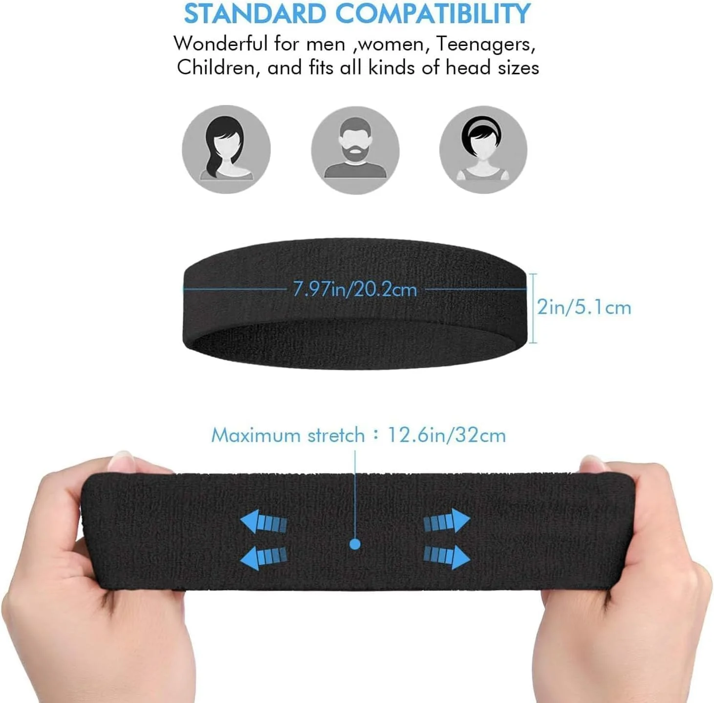 هدبند ورزشی مردانه، 6 عدد هدبند حوله ای رطوبت گیر، هدبند ورزشی برای تنیس بسکتبال دویدن، ایده آل برای تمرینات ورزشی و فعالیت های ورزشی هدبند ورزشی مردانه، 6 عدد هدبند حوله ای رطوبت گیر، هدبند ورزشی برای تنیس بسکتبال دویدن، ایده آل برای تمرینات ورزشی و فعالیت های ورزشی