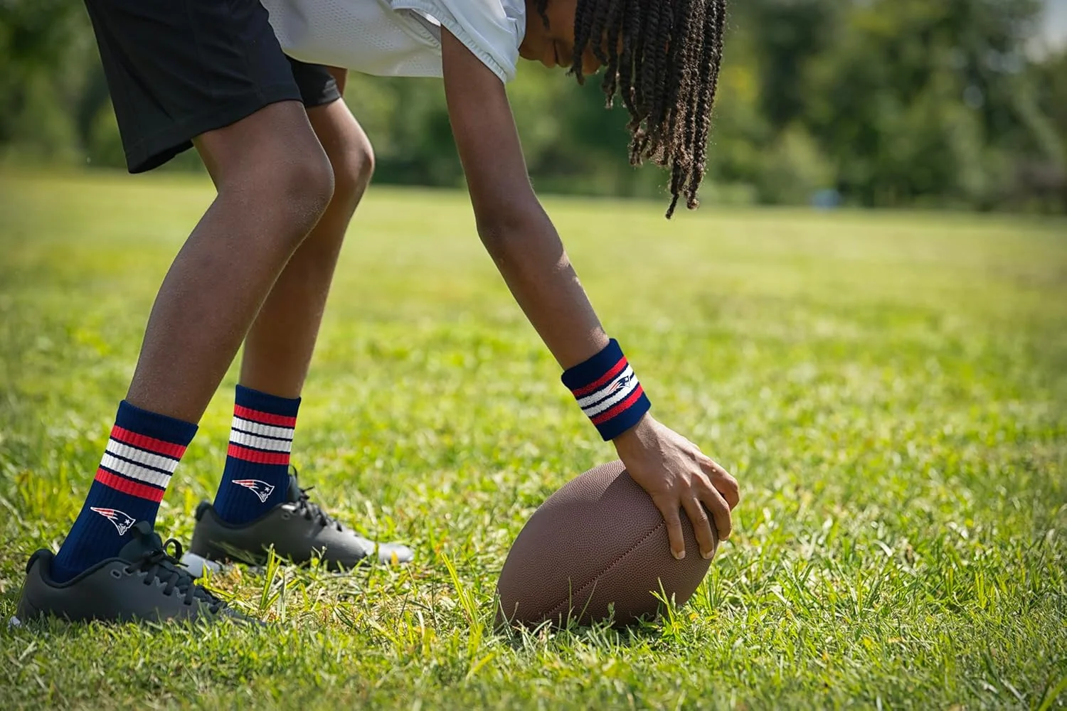 ست هدبند و مچ بند طرح لوگوی تیم نیو انگلند پاتریوتز ست هدبند و مچ بند طرح لوگوی تیم نیو انگلند پاتریوتز