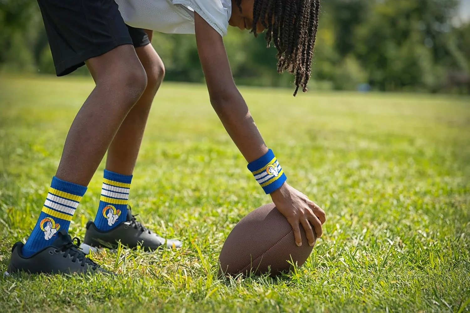 هدبند و مچ بند طرح تیم لس آنجلس رمز NFL با مجوز رسمی هدبند و مچ بند طرح تیم لس آنجلس رمز NFL با مجوز رسمی