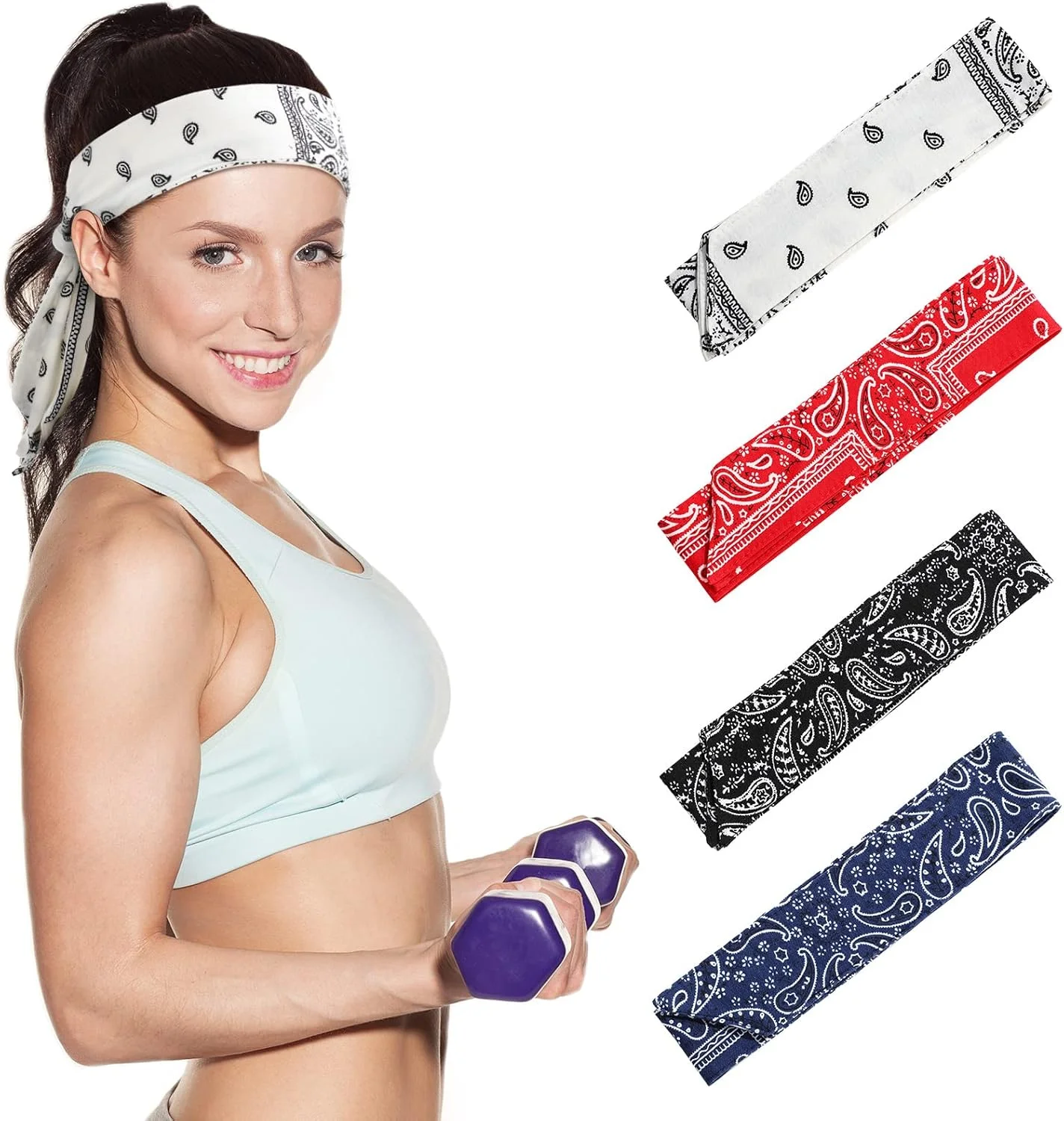 هدبند گره ای مردانه، هدبند ورزشی زنانه، مناسب دویدن و ورزش، جذب کننده عرق، قابل تنظیم و ضد لغزش، مناسب یوگا و تمرین