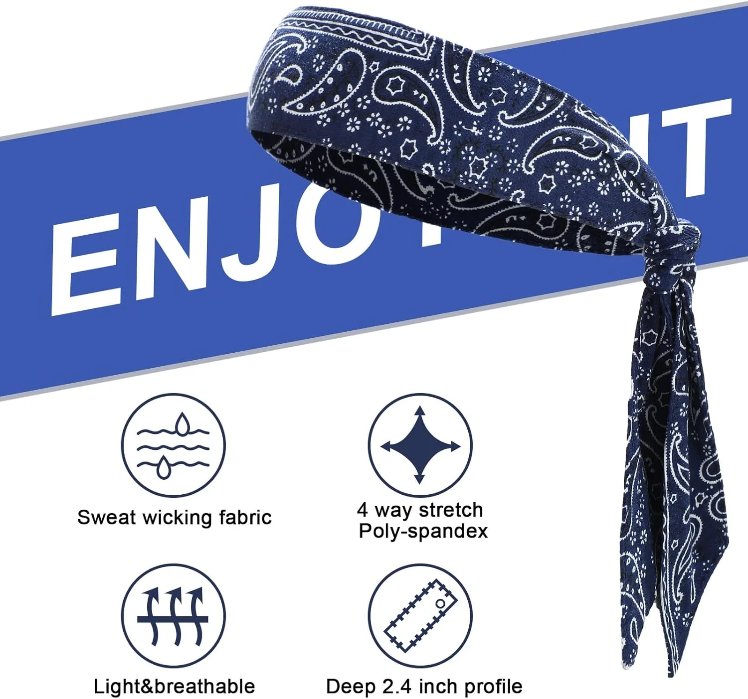 هدبند گره ای مردانه، هدبند ورزشی زنانه، مناسب دویدن و ورزش، جذب کننده عرق، قابل تنظیم و ضد لغزش، مناسب یوگا و تمرین