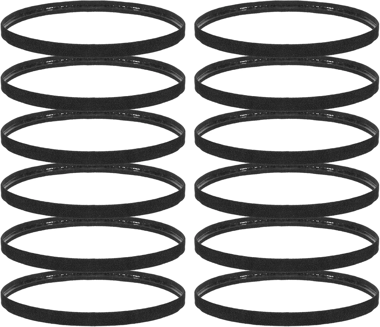12 عدد کش موی ورزشی باریک و الاستیک، هدبند ورزشی الاستیک، هدبند ورزشی باریک و ضد لغزش، کش موی نرم و بدون چروک، مناسب برای تمرین یوگا، دویدن، فوتبال، برای زنان و مردان
