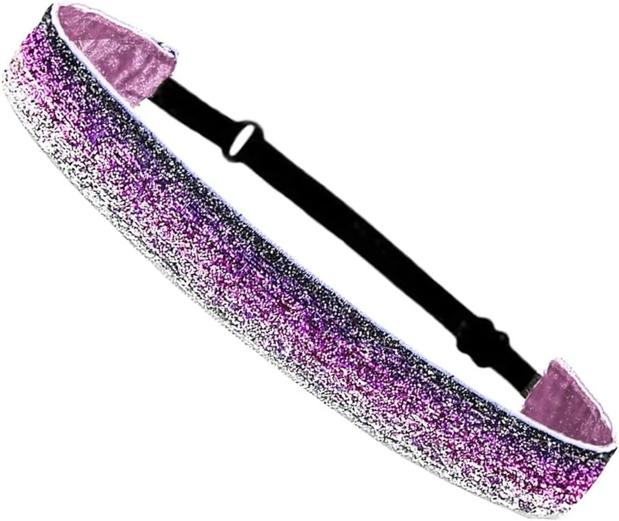 هدبند زنانه براق، قابل تنظیم، کشی، مناسب ورزش و تزیین مو