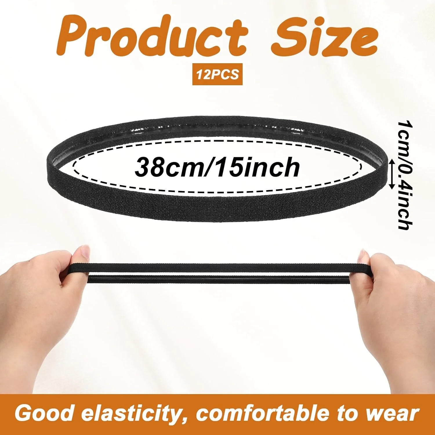 12 عدد کش موی ورزشی باریک و الاستیک، هدبند ورزشی الاستیک، هدبند ورزشی باریک و ضد لغزش، کش موی نرم و بدون چروک، مناسب برای تمرین یوگا، دویدن، فوتبال، برای زنان و مردان