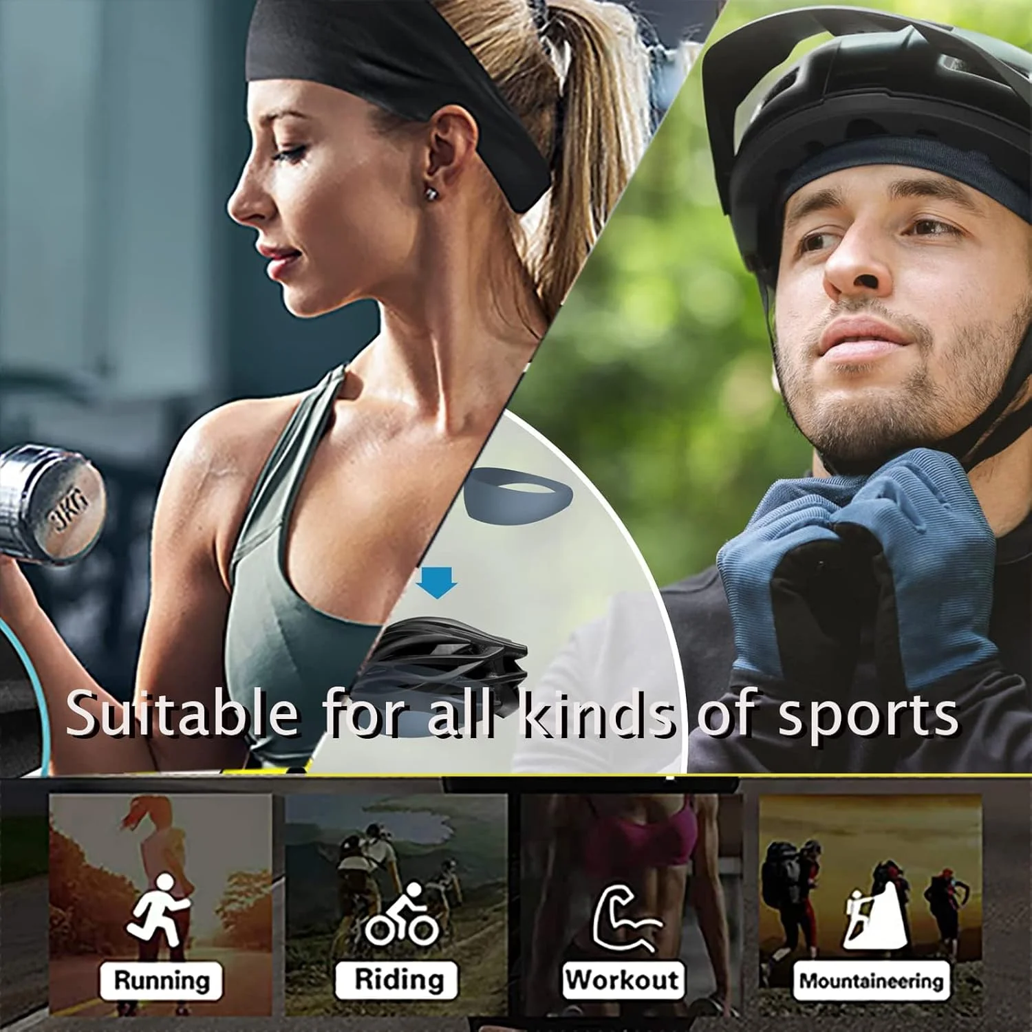 هدبند ورزشی 4 عددی Aamze مناسب آقایان و بانوان، هدبند عرق گیر برای ورزش، دویدن، دوچرخه سواری، مسافرت، جذب رطوبت، کشسان (مشکی) هدبند ورزشی 4 عددی Aamze مناسب آقایان و بانوان، هدبند عرق گیر برای ورزش، دویدن، دوچرخه سواری، مسافرت، جذب رطوبت، کشسان (مشکی)