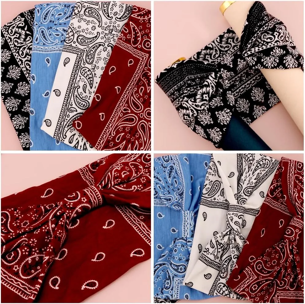 بسته 4 عددی هدبند پهن زنانه طرح بوهو با طرح های مختلف، مناسب ورزش، یوگا، دویدن و استفاده روزمره بسته 4 عددی هدبند پهن زنانه طرح بوهو با طرح های مختلف، مناسب ورزش، یوگا، دویدن و استفاده روزمره