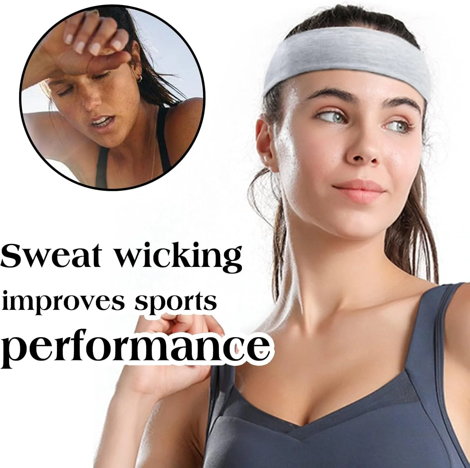 کش مو زنانه پارچه ای نازک، کش مو نرم پنبه ای، کش مو ورزشی شیک برای تمرین یوگا و دویدن (مشکی+سفید+خاکستری، 6 عدد) کش مو زنانه پارچه ای نازک، کش مو نرم پنبه ای، کش مو ورزشی شیک برای تمرین یوگا و دویدن (مشکی+سفید+خاکستری، 6 عدد)