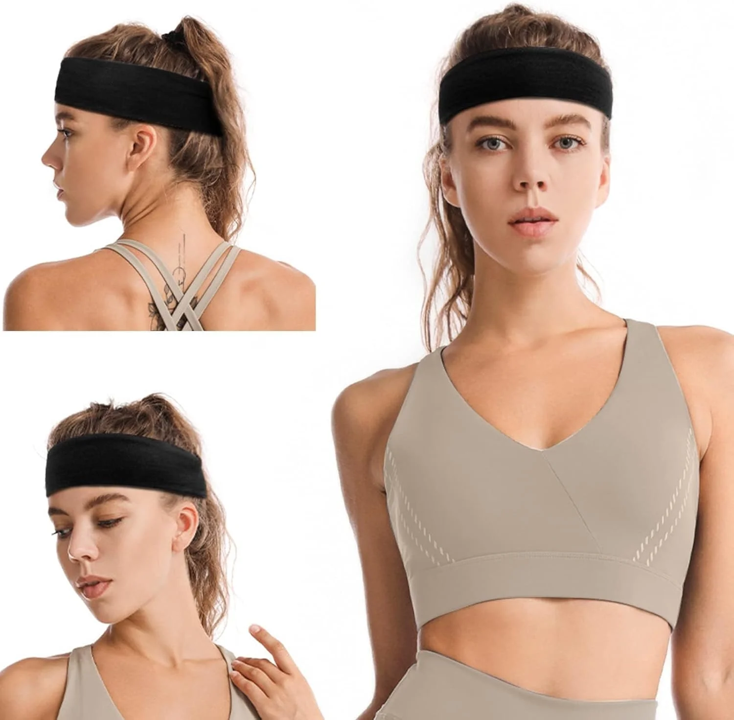 کش مو زنانه پارچه ای نازک، کش مو نرم پنبه ای، کش مو ورزشی شیک برای تمرین یوگا و دویدن (مشکی+سفید+خاکستری، 6 عدد) کش مو زنانه پارچه ای نازک، کش مو نرم پنبه ای، کش مو ورزشی شیک برای تمرین یوگا و دویدن (مشکی+سفید+خاکستری، 6 عدد)