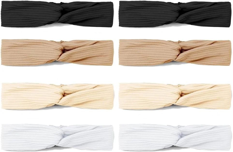 بسته 8 عددی هدبند زنانه، هدبند موی زنانه ضد لغزش، کش موی نرم گره دار پیچ خورده، مناسب ورزش یوگا، دویدن و سایر فعالیت های ورزشی، اکسسوری مو زنانه 05 بسته 8 عددی هدبند زنانه، هدبند موی زنانه ضد لغزش، کش موی نرم گره دار پیچ خورده، مناسب ورزش یوگا، دویدن و سایر فعالیت های ورزشی، اکسسوری مو زنانه 05