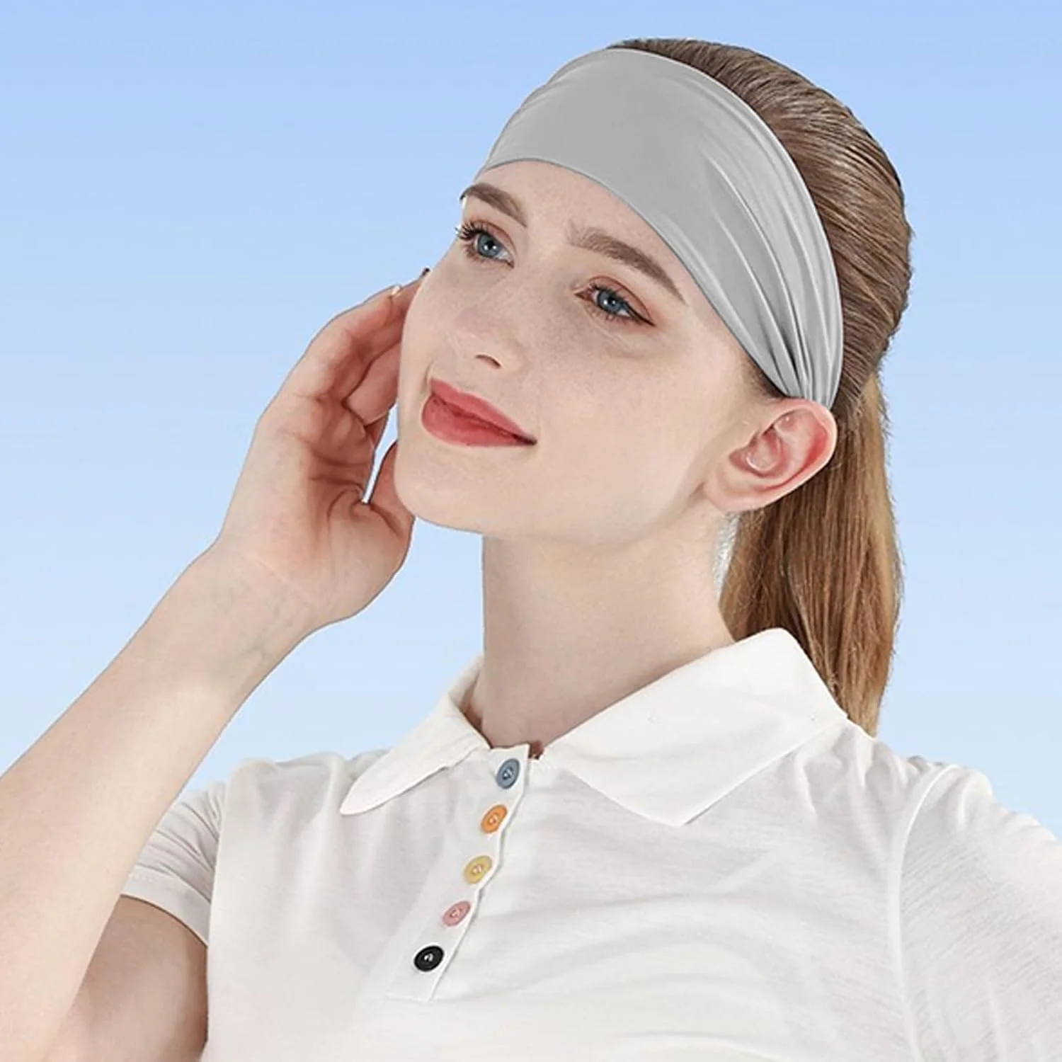 هدبند خنک کننده | هدبند ورزشی کشی و رطوبت گیر برای دویدن، کمپینگ، دوچرخه سواری، تنیس، گلف، پیاده روی و باشگاه