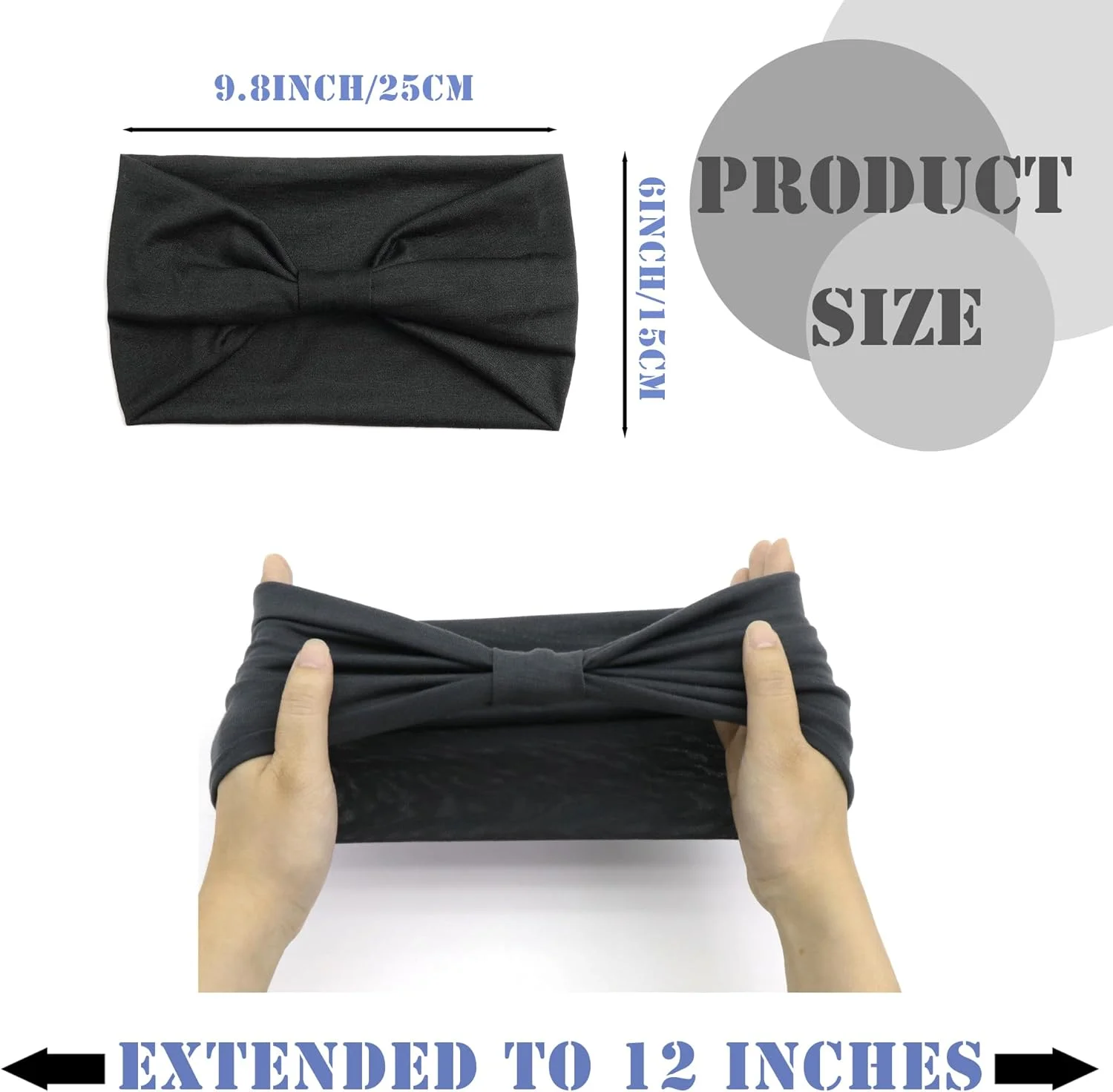 هدبند زنانه، 3 عدد کش موی الاستیک پهن گره دار، هدبند رنگ ثابت، عمامه، هدبند یوگا ضد لغزش، دستمال سر نخی بزرگ، اکسسوری موی بوهو برای دختران