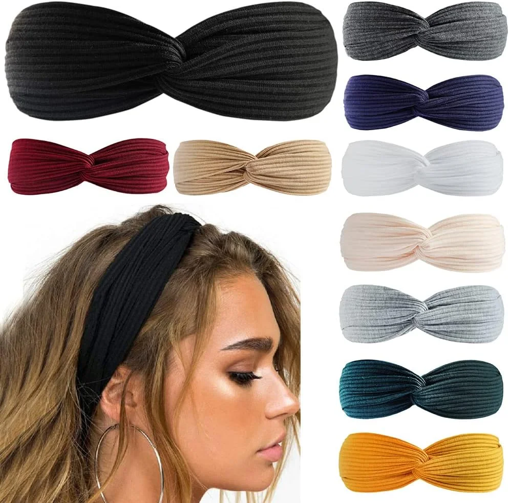 بسته 2 عددی هدبند زنانه، کشی و نرم، مناسب استفاده روزانه، تمرین، یوگا و دویدن