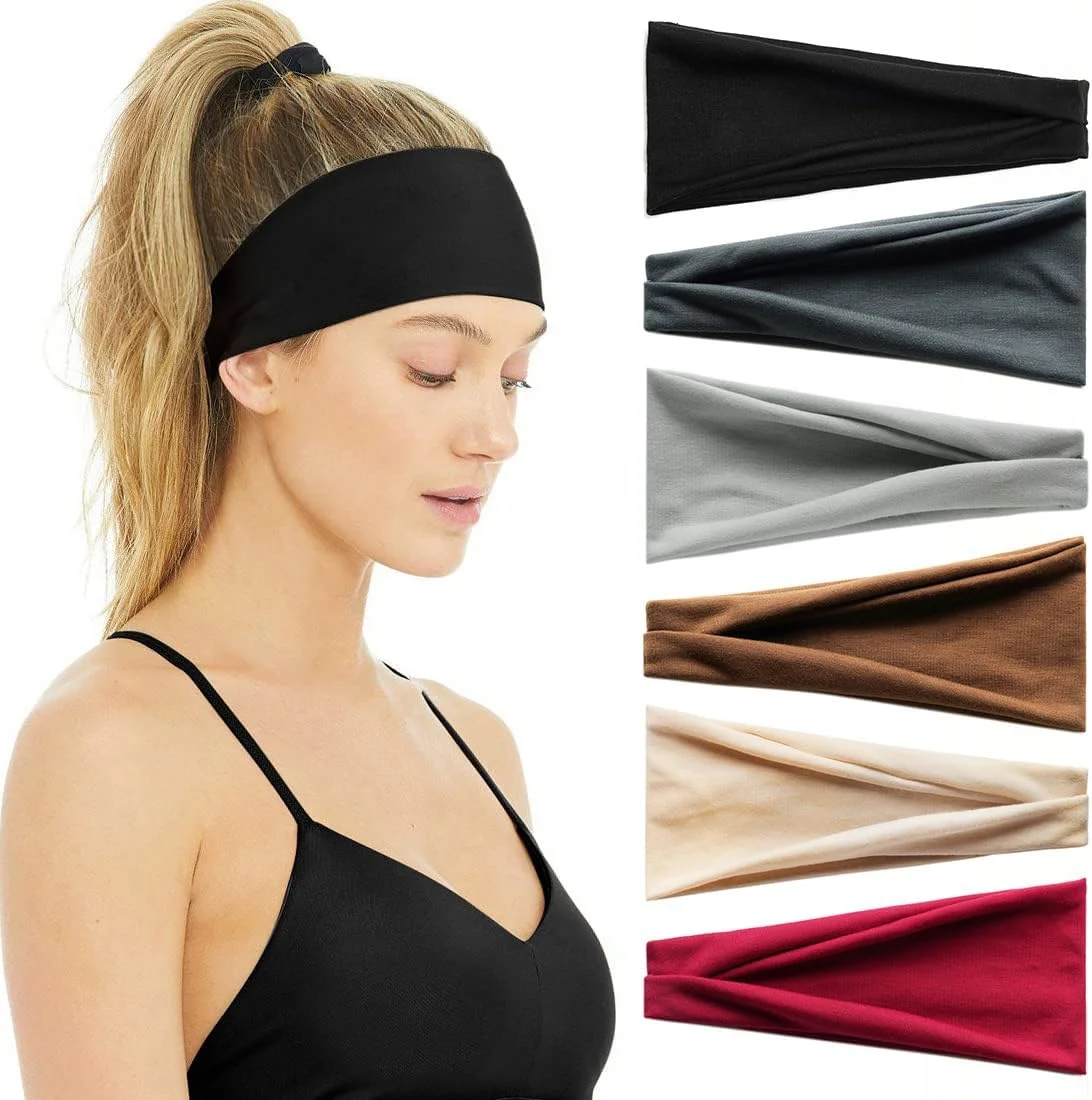 1 عدد هدبند عرق گیر مردانه زنانه کشسان تنفسی نوار مو برای ورزش دوچرخه سواری یوگا