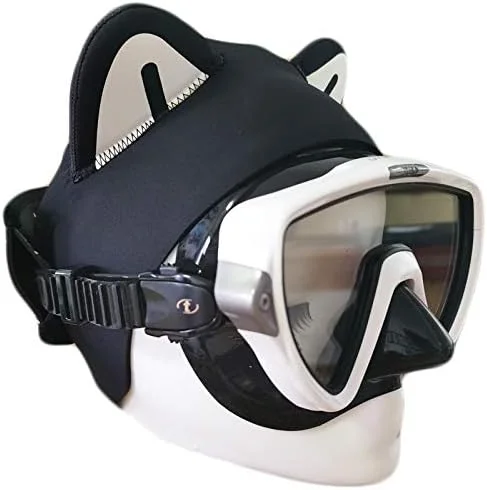 هدبند غواصی طرح گربه سیاه، کلاهک نئوپرن 2 میلی‌متری لباس غواصی برای زنان و جوانان، پوشش سر غواصی، کلاه غواصی، هدبند حرارتی موج‌سواری برای قایق‌رانی، غواصی سطحی، شنا، قایقرانی، ورزش‌های آبی