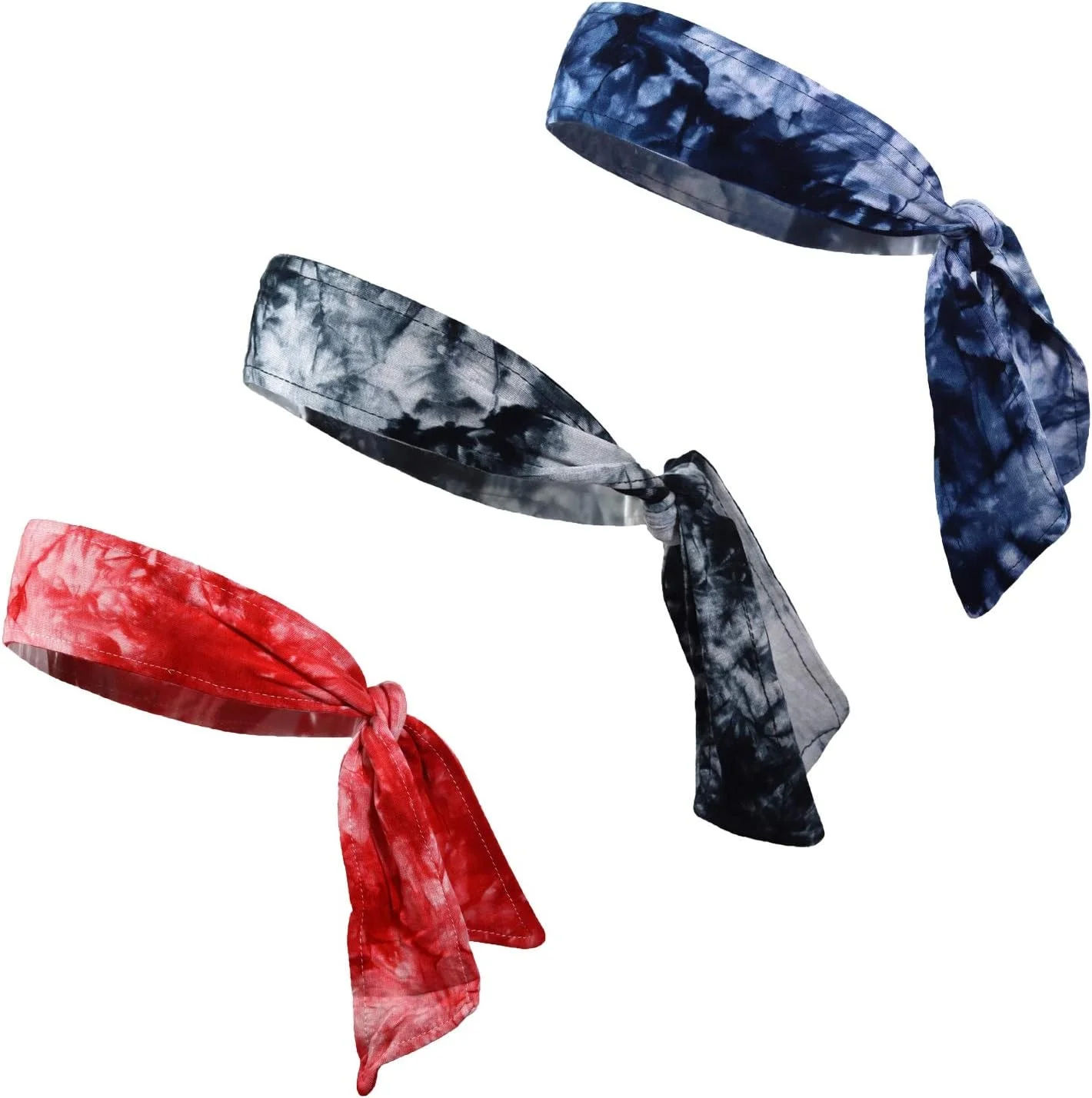 هدبندهای ورزشی کنز لورنز با قابلیت گره زدن و جذب رطوبت - انتخاب رنگ با شما (بسته 3 عددی ATD/B/R/B)