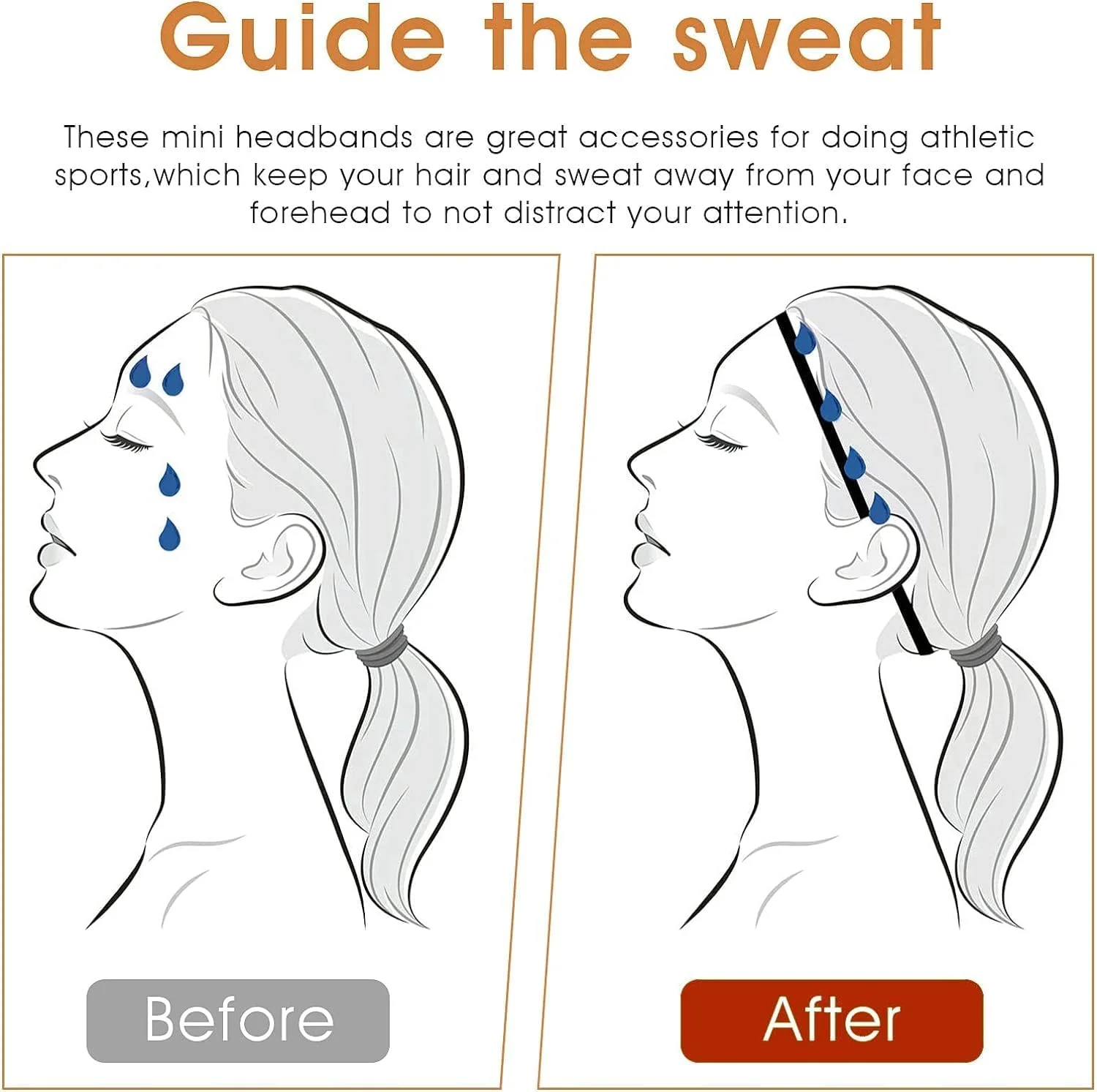 بسته 6 عددی هدبند ورزشی الاستیک لونیما، هدبندهای ضخیم و ضد لغزش برای ورزش، مناسب برای مو، برای زنان و مردان (مشکی، خاکستری) بسته 6 عددی هدبند ورزشی الاستیک لونیما، هدبندهای ضخیم و ضد لغزش برای ورزش، مناسب برای مو، برای زنان و مردان (مشکی، خاکستری)