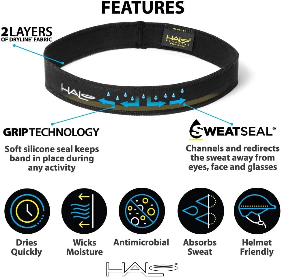 هدبند باریک هالو، هدبند کشی 1 اینچی، موها را در جای خود نگه می دارد و عرق را از صورت شما دور می کند هدبند باریک هالو، هدبند کشی 1 اینچی، موها را در جای خود نگه می دارد و عرق را از صورت شما دور می کند