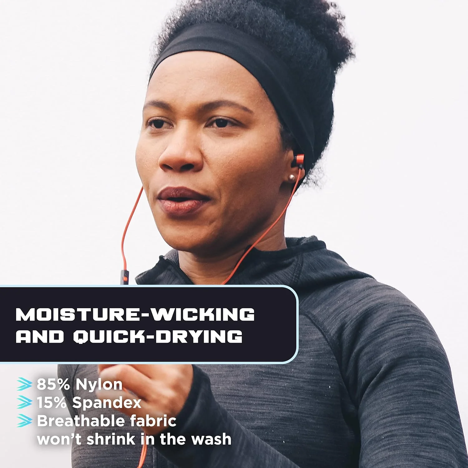 هدبند ورزشی E Tronic Edge برای دویدن، مناسب آقایان، بانوان، پسران و دختران، هدبند عرق گیر ورزشی برای بسکتبال، یوگا، تمرین، ورزش، خشک شدن سریع و هدبند کشی غیر لغزنده هدبند ورزشی E Tronic Edge برای دویدن، مناسب آقایان، بانوان، پسران و دختران، هدبند عرق گیر ورزشی برای بسکتبال، یوگا، تمرین، ورزش، خشک شدن سریع و هدبند کشی غیر لغزنده