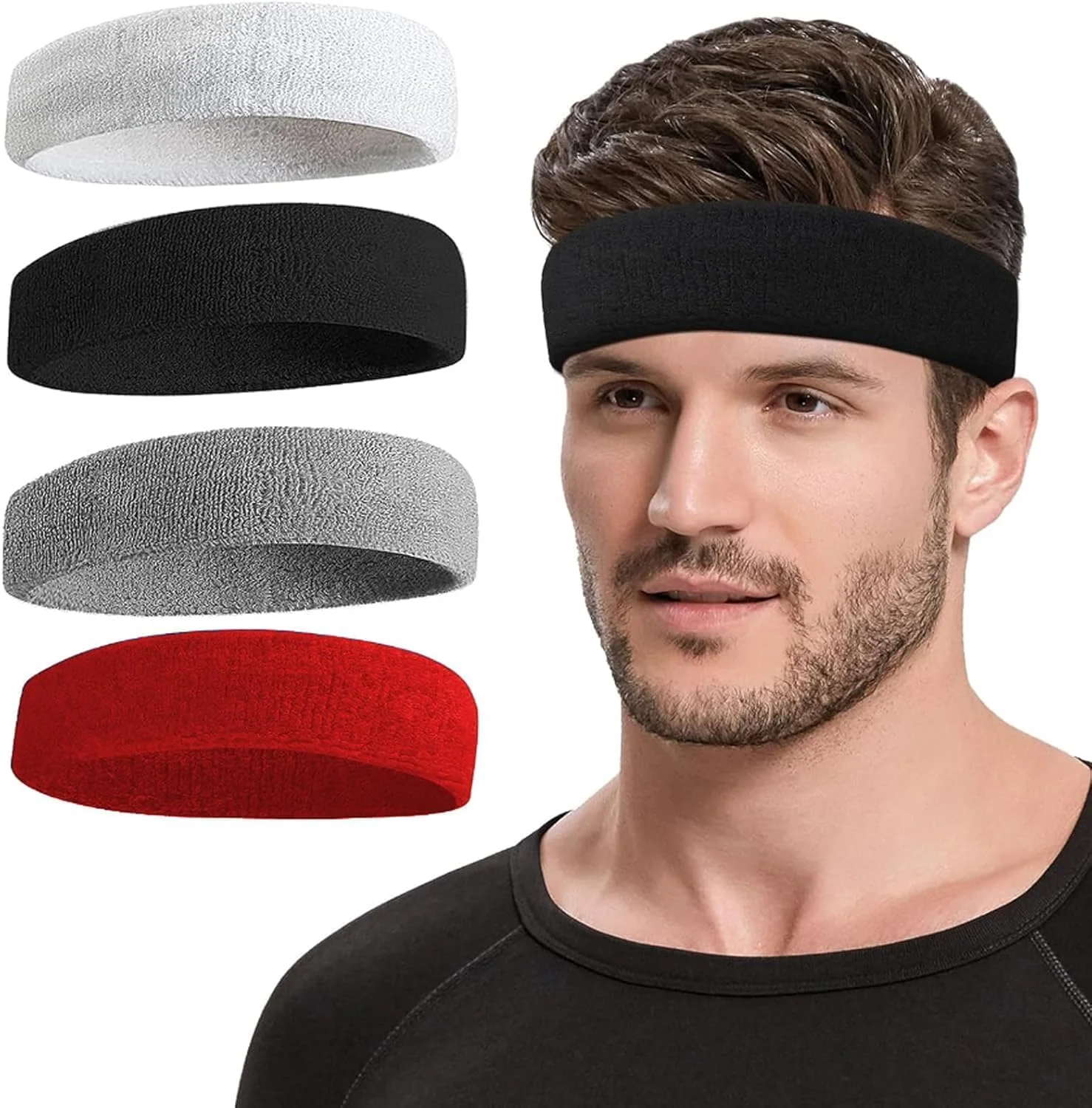 یلاجوی 4 عدد هدبند ورزشی، مناسب برای مردان و زنان، هدبند جاذب رطوبت، هدبند حوله ای ورزشی، هدبند نخی برای دویدن، دوچرخه سواری، یوگا، اسپا یلاجوی 4 عدد هدبند ورزشی، مناسب برای مردان و زنان، هدبند جاذب رطوبت، هدبند حوله ای ورزشی، هدبند نخی برای دویدن، دوچرخه سواری، یوگا، اسپا