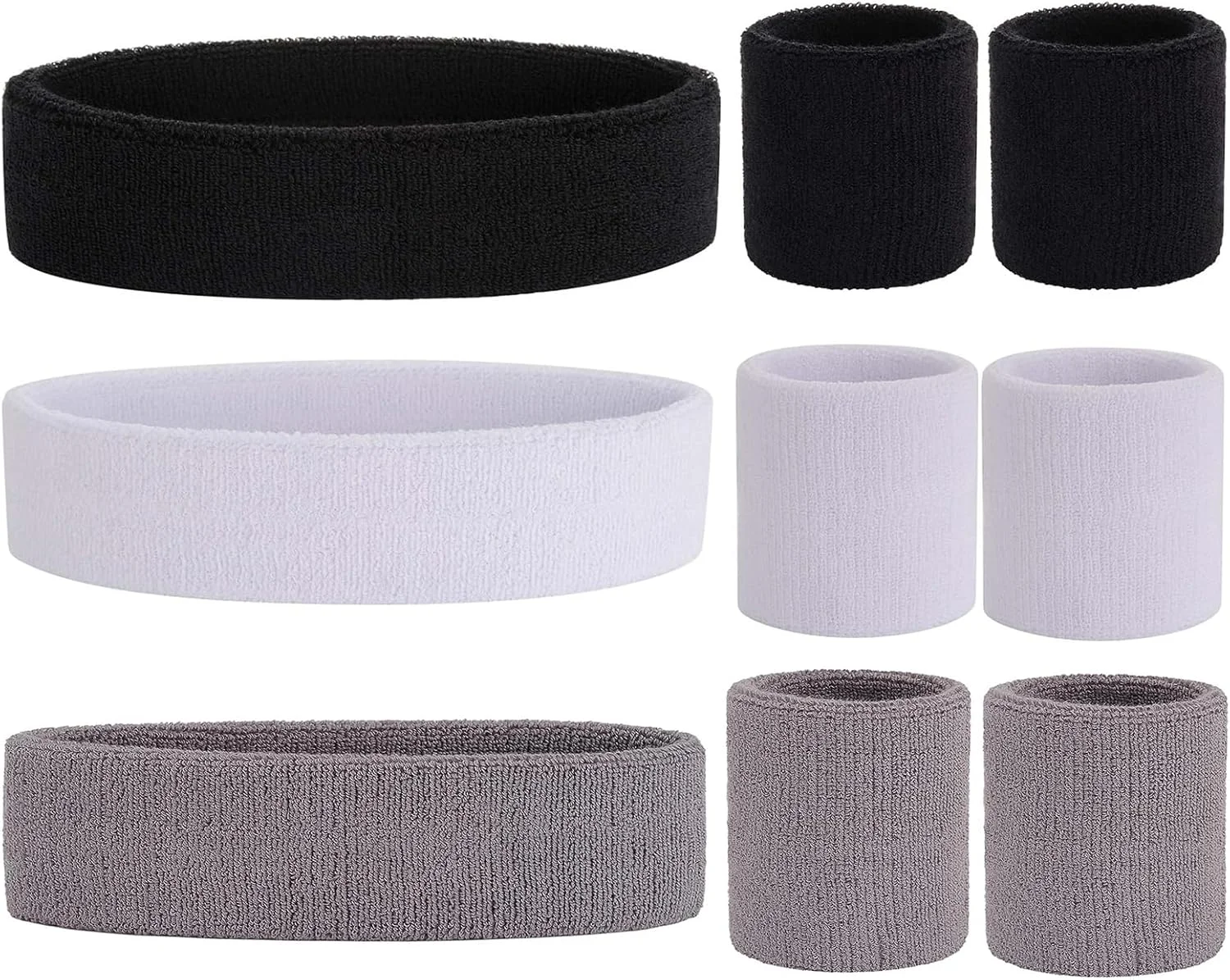 ست مچ بند و هدبند ورزشی YILANJIN، شامل 3 هدبند و 6 مچ بند برای مردان، زنان و کودکان، هدبند ورزشی الاستیک جاذب رطوبت برای باشگاه، یوگا، تنیس، دویدن ست مچ بند و هدبند ورزشی YILANJIN، شامل 3 هدبند و 6 مچ بند برای مردان، زنان و کودکان، هدبند ورزشی الاستیک جاذب رطوبت برای باشگاه، یوگا، تنیس، دویدن