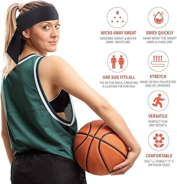 هدبند ورزشی گرهای یلاژوی بسته 12 عددی | مناسب برای بسکتبال، دویدن، تنیس و سایر ورزشها | جذب رطوبت و قابل تنظیم برای آقایان و بانوان هدبند ورزشی گرهای یلاژوی بسته 12 عددی | مناسب برای بسکتبال، دویدن، تنیس و سایر ورزشها | جذب رطوبت و قابل تنظیم برای آقایان و بانوان