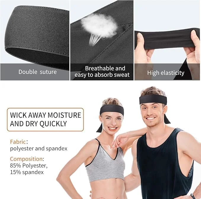 هدبند ورزشی گرهای یلاژوی بسته 12 عددی | مناسب برای بسکتبال، دویدن، تنیس و سایر ورزشها | جذب رطوبت و قابل تنظیم برای آقایان و بانوان هدبند ورزشی گرهای یلاژوی بسته 12 عددی | مناسب برای بسکتبال، دویدن، تنیس و سایر ورزشها | جذب رطوبت و قابل تنظیم برای آقایان و بانوان