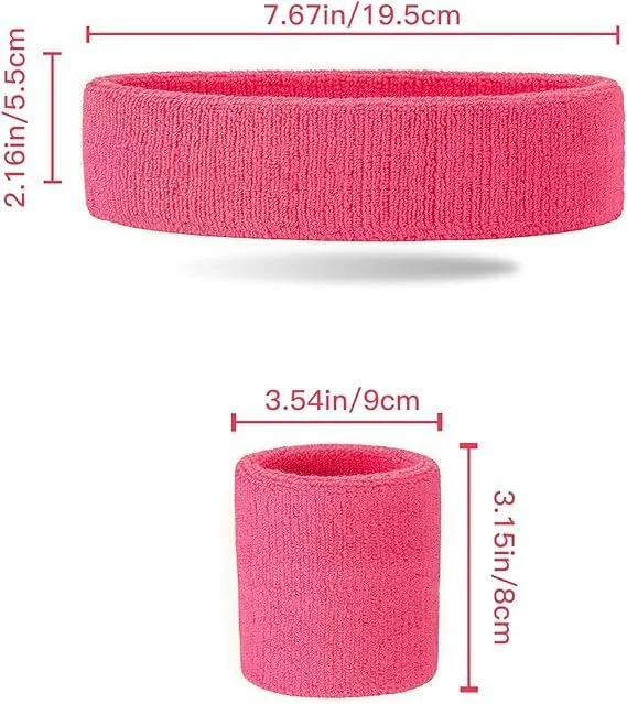 ست ۳ عددی هدبند و مچ بند ورزشی مردانه و زنانه ZELLYA، کشی، تنفسی، ضد لغزش، محافظ مچ دست، راحت و ضد عرق (صورتی) ست ۳ عددی هدبند و مچ بند ورزشی مردانه و زنانه ZELLYA، کشی، تنفسی، ضد لغزش، محافظ مچ دست، راحت و ضد عرق (صورتی)