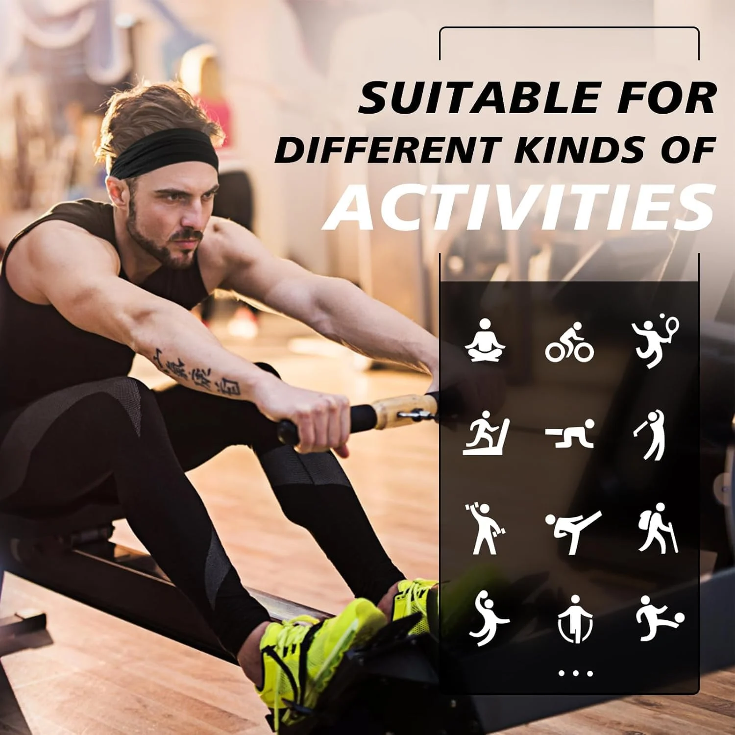 هدبند پهن مردانه YelaJoy، بسته 8 عددی هدبند ورزشی برای موهای بلند، هدبندهای ورزشی ضد لغزش برای دویدن، بسکتبال، یوگا هدبند پهن مردانه YelaJoy، بسته 8 عددی هدبند ورزشی برای موهای بلند، هدبندهای ورزشی ضد لغزش برای دویدن، بسکتبال، یوگا