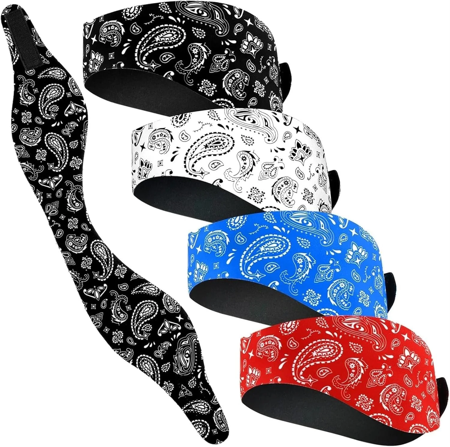 هدبند شنا فروشگاه سفید، 4 عدد، هدبند گوش شنا قابل تنظیم، محافظت از گوش در برابر آب برای کودکان و بزرگسالان، مناسب موج سواری، حمام و قایق سواری هدبند شنا فروشگاه سفید، 4 عدد، هدبند گوش شنا قابل تنظیم، محافظت از گوش در برابر آب برای کودکان و بزرگسالان، مناسب موج سواری، حمام و قایق سواری