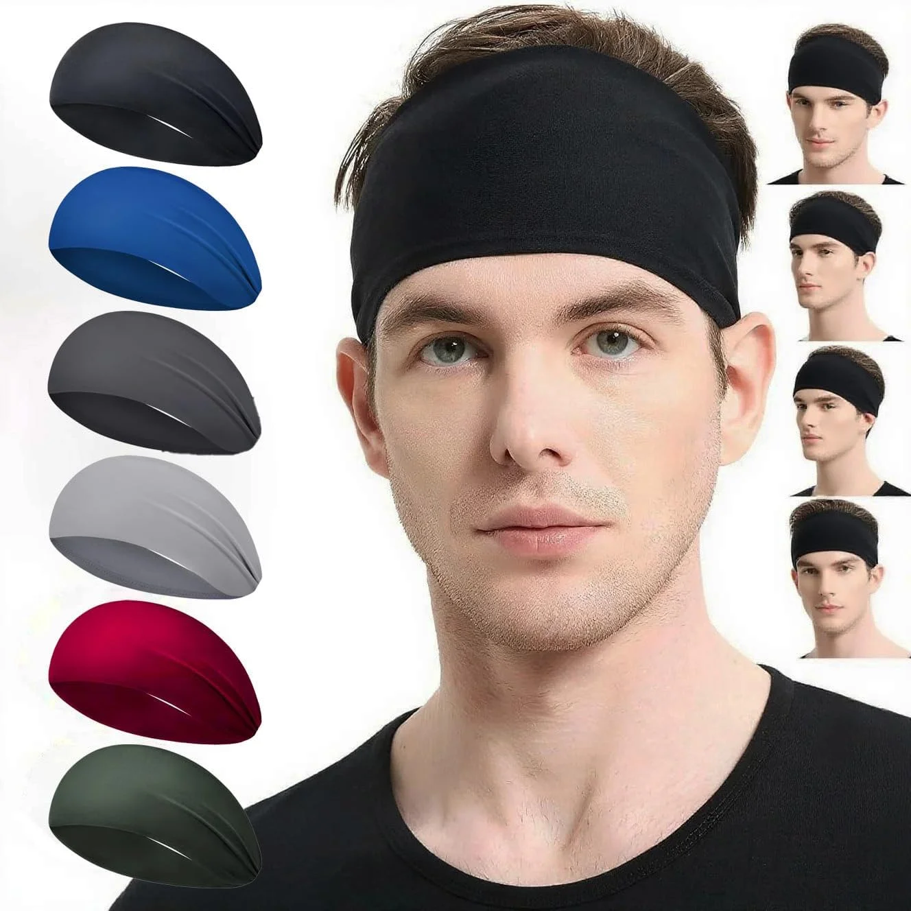 هدبند ورزشی مردانه ViBon، هدبند مخصوص دویدن، جذب کننده عرق و ضد تعریق، مناسب برای دویدن، فیتنس، بسکتبال، دوچرخه سواری (6 عدد) هدبند ورزشی مردانه ViBon، هدبند مخصوص دویدن، جذب کننده عرق و ضد تعریق، مناسب برای دویدن، فیتنس، بسکتبال، دوچرخه سواری (6 عدد)