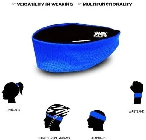 بسته چهارتایی هدبند یانک، مناسب برای آقایان و بانوان، آبی بسته چهارتایی هدبند یانک، مناسب برای آقایان و بانوان، آبی