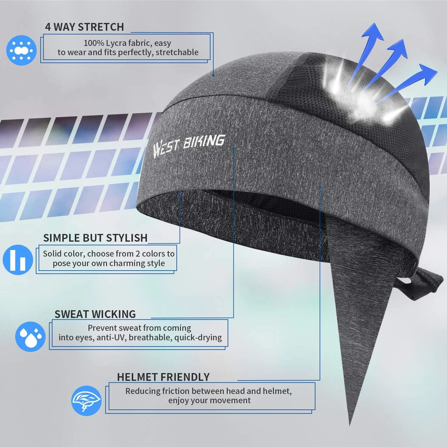 کلاه اسکلتی و عرق گیر وست بایکینگ مناسب دوچرخه سواری، ماهیگیری و موتورسواری آقایان کلاه اسکلتی و عرق گیر وست بایکینگ مناسب دوچرخه سواری، ماهیگیری و موتورسواری آقایان