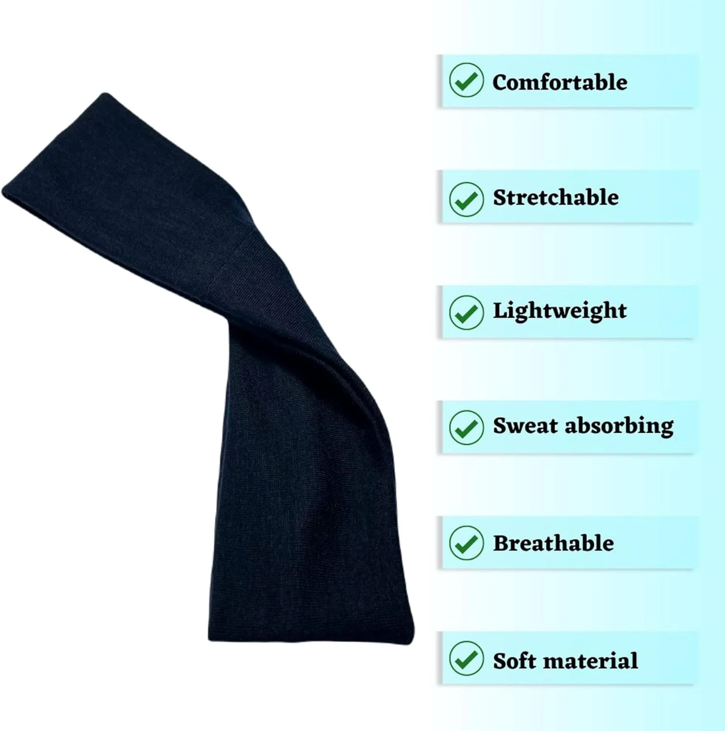 هدبند پهن 5 سانتی متری وست اند چویس، کشی ساده، مناسب یونیسکس، نرم و مناسب ورزش، یوگا و استفاده روزمره (سرمه ای) هدبند پهن 5 سانتی متری وست اند چویس، کشی ساده، مناسب یونیسکس، نرم و مناسب ورزش، یوگا و استفاده روزمره (سرمه ای)