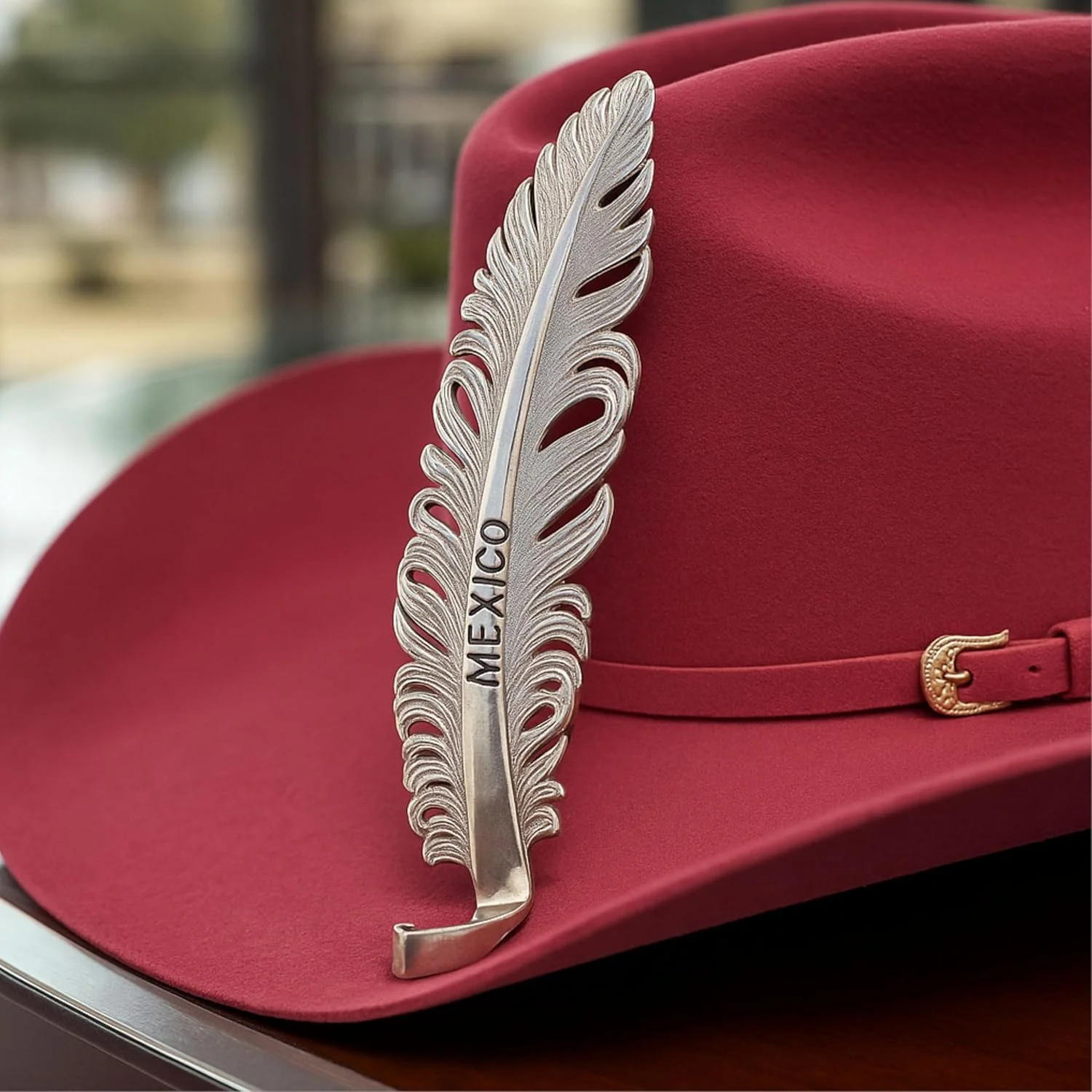 تزئین کلاه کابویی پر – تزئین فلزی تکی کلاه برای کلاه‌های سبک وسترن، لوازم جانبی پر آلیاژ روی 4.75 اینچی برای مردان و زنان – سبک‌های مختلف موجود است