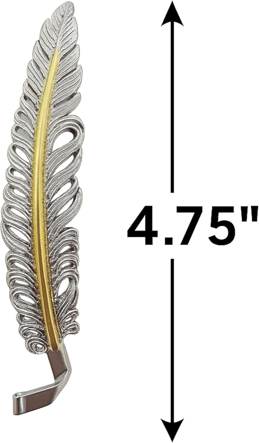 تزئین کلاه کابویی پر – تزئین فلزی تکی کلاه برای کلاه‌های سبک وسترن، لوازم جانبی پر آلیاژ روی 4.75 اینچی برای مردان و زنان – سبک‌های مختلف موجود است