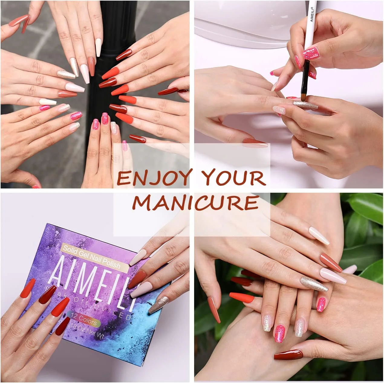 لاک ژل کرمی جامد ایمیلی با براش، پالت لاک ژل جامد 12 رنگ، رنگ های خنثی، برهنه، قهوه ای، صورتی، سفید، ست ژل پودینگ، کیت هنر ناخن UV LED Soak Off، مانیکور DIY در خانه کیت 2 لاک ژل کرمی جامد ایمیلی با براش، پالت لاک ژل جامد 12 رنگ، رنگ های خنثی، برهنه، قهوه ای، صورتی، سفید، ست ژل پودینگ، کیت هنر ناخن UV LED Soak Off، مانیکور DIY در خانه کیت 2